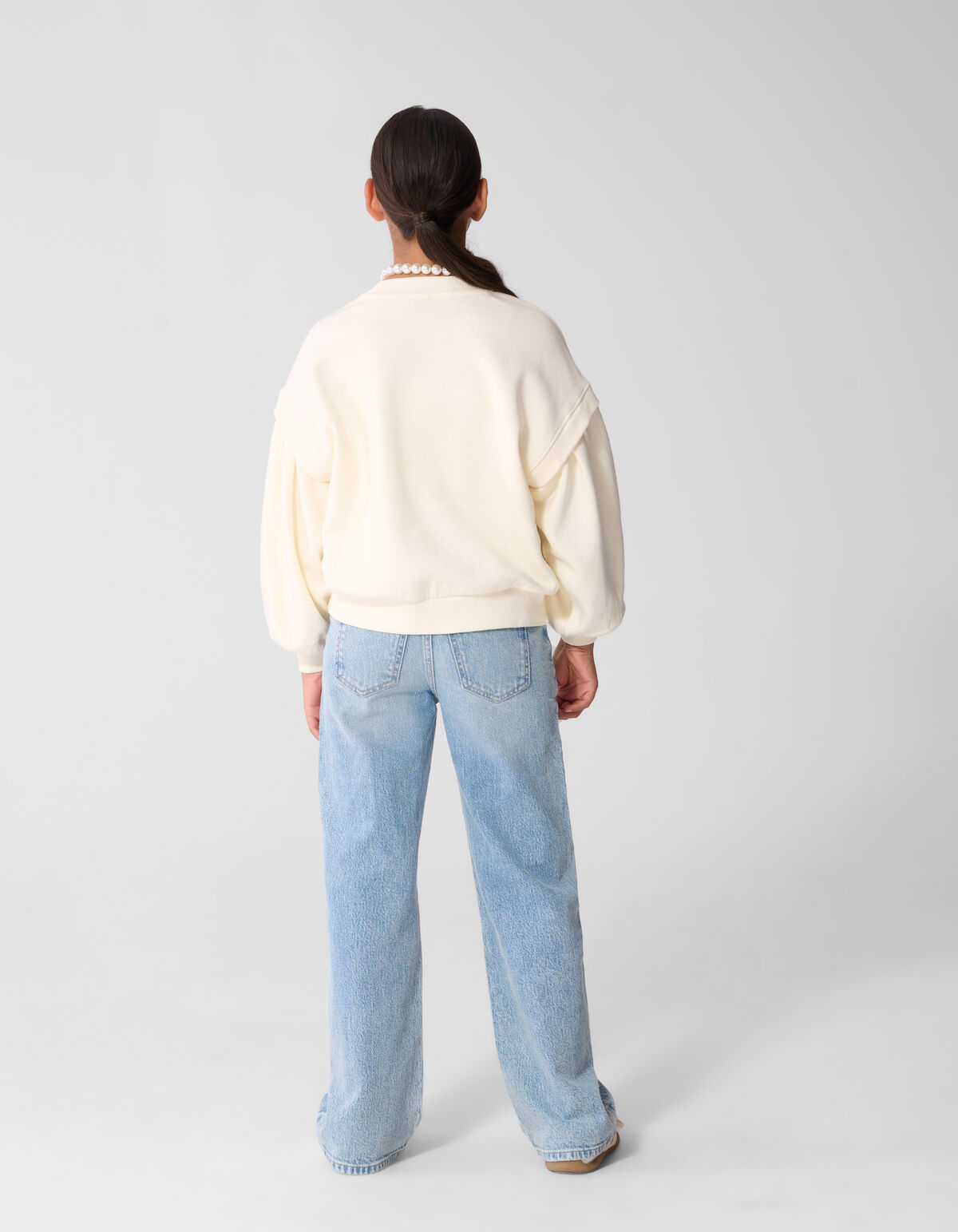 Pleated Sweater Gebroken Wit SHOEBY GIRLS