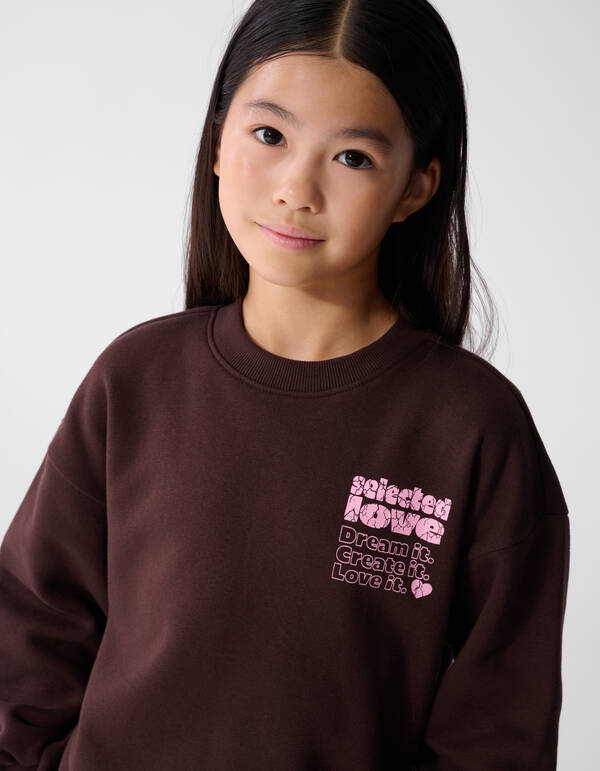 Baseball Artwork Sweater Donkerbruin SHOEBY GIRLS