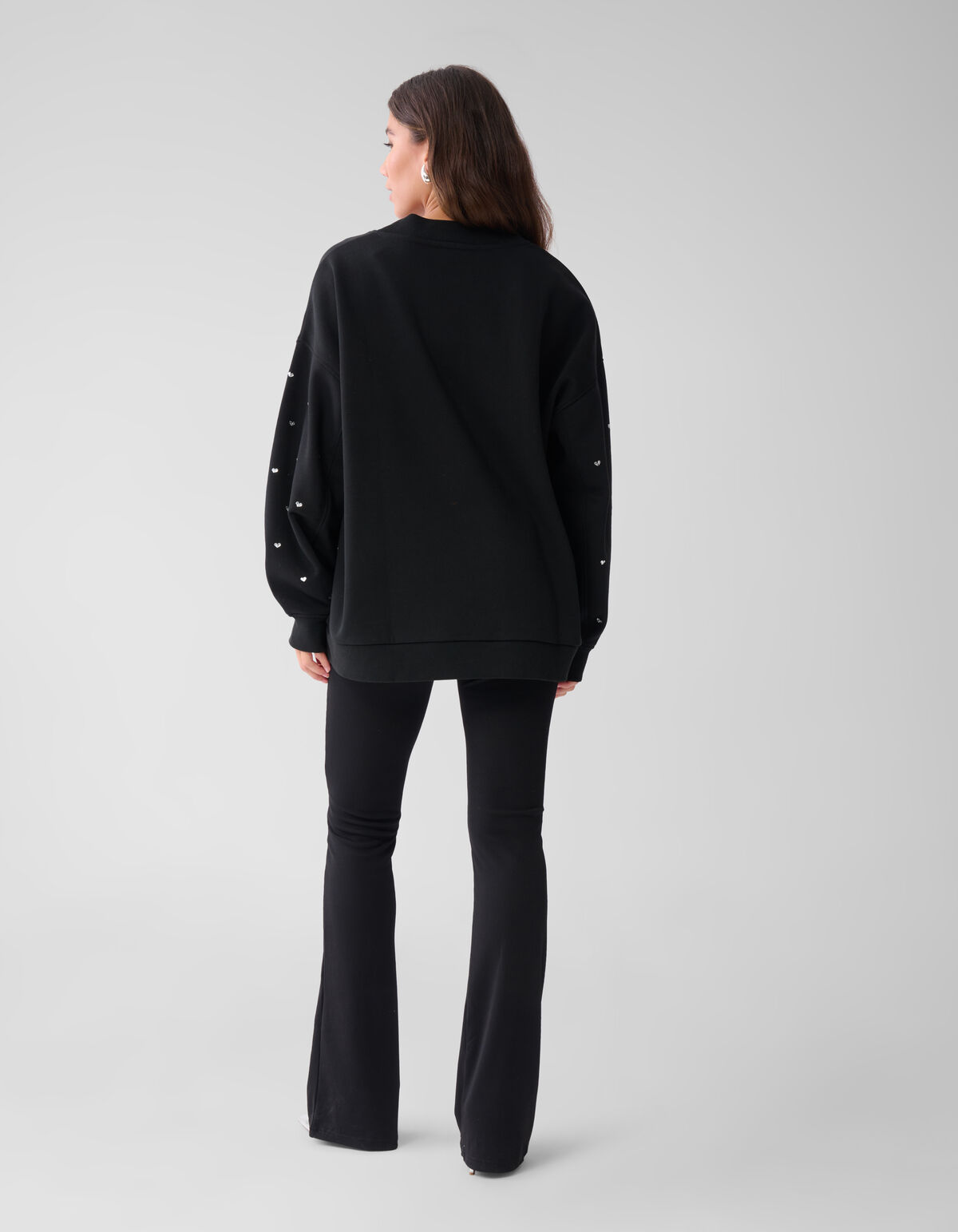 Heart Stud Sweater Zwart SHOEBY WOMEN