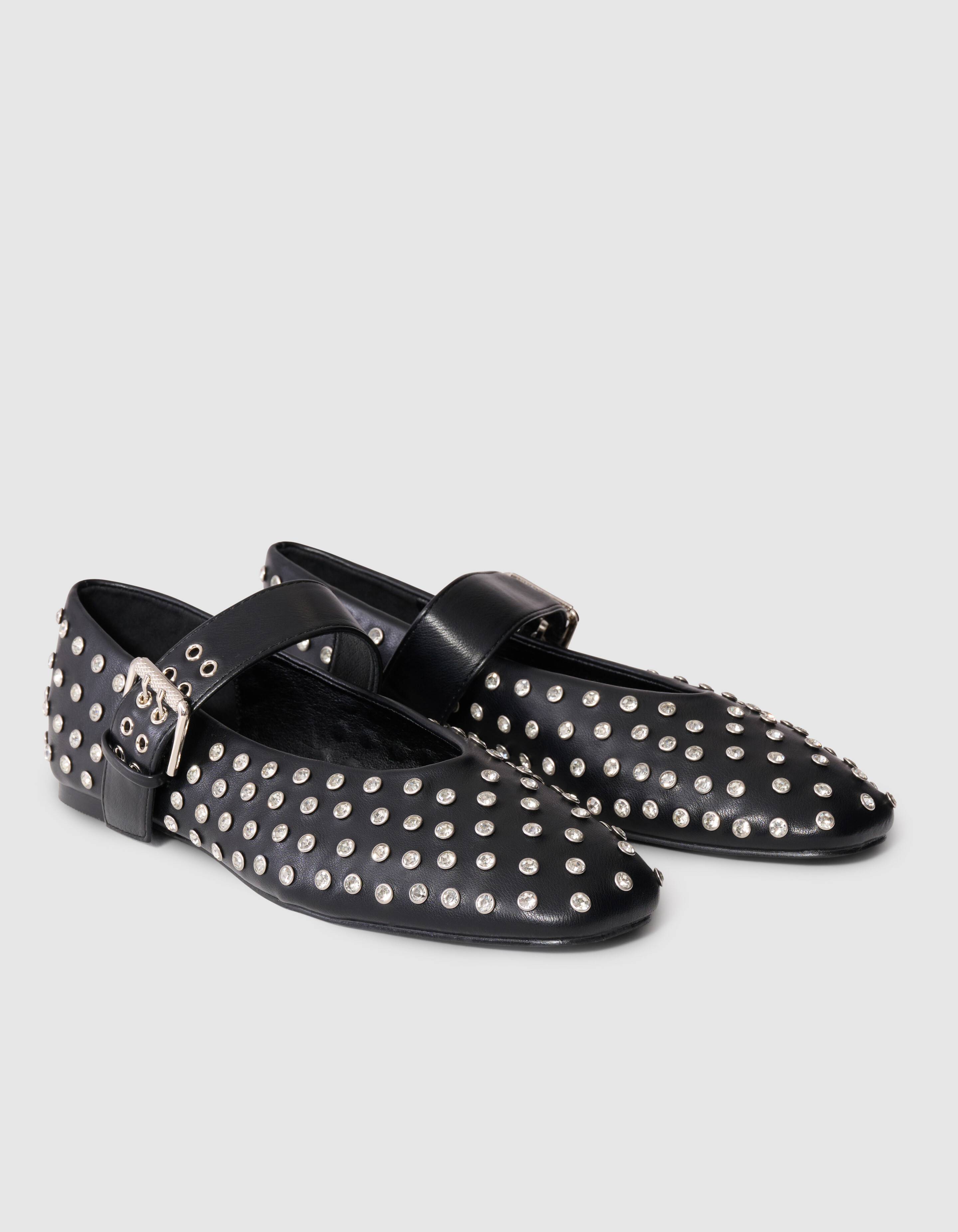 Strass Studs Instappers Zwart SCHOENEN SHOEBY