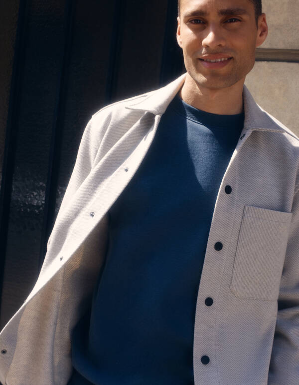 Relaxed Basis Sweater Donkerblauw SHOEBY MEN