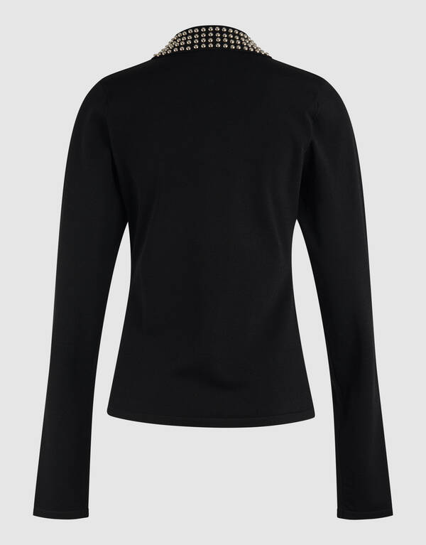 Strass Knit Polo Zwart SHOEBY WOMEN