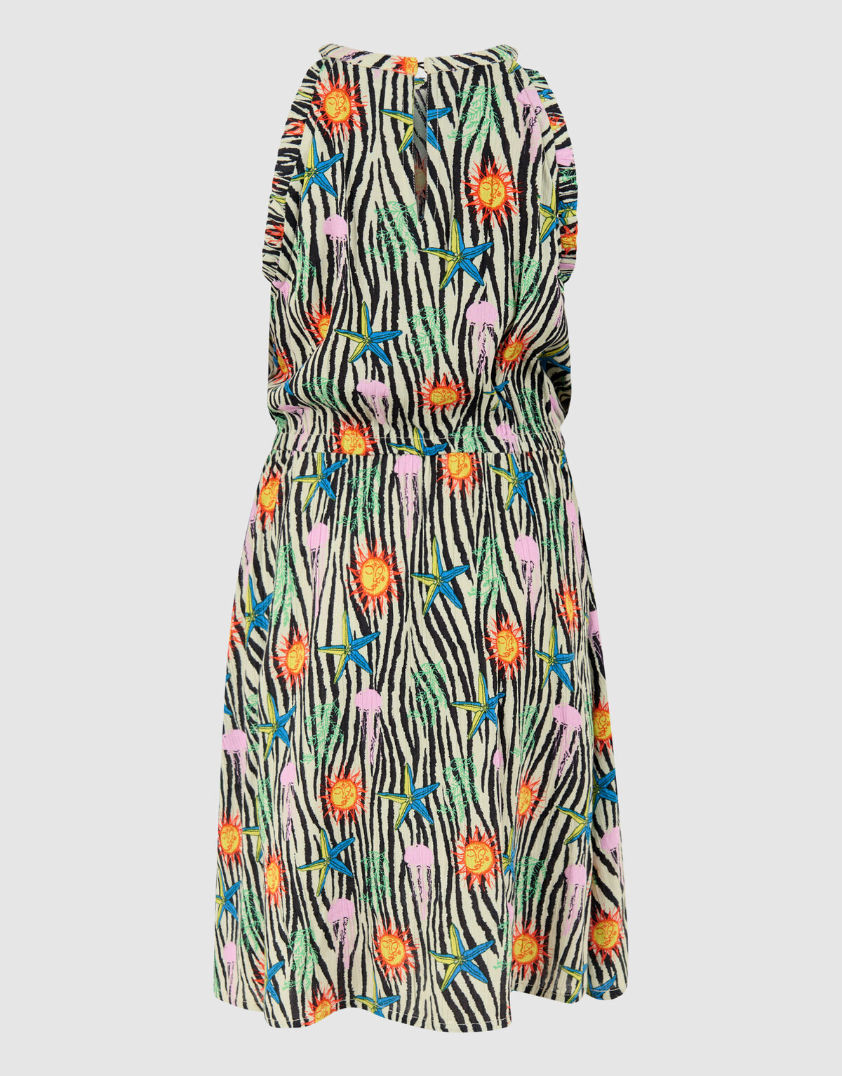 Printed Zebra Jurk Gebroken Wit SHOEBY GIRLS