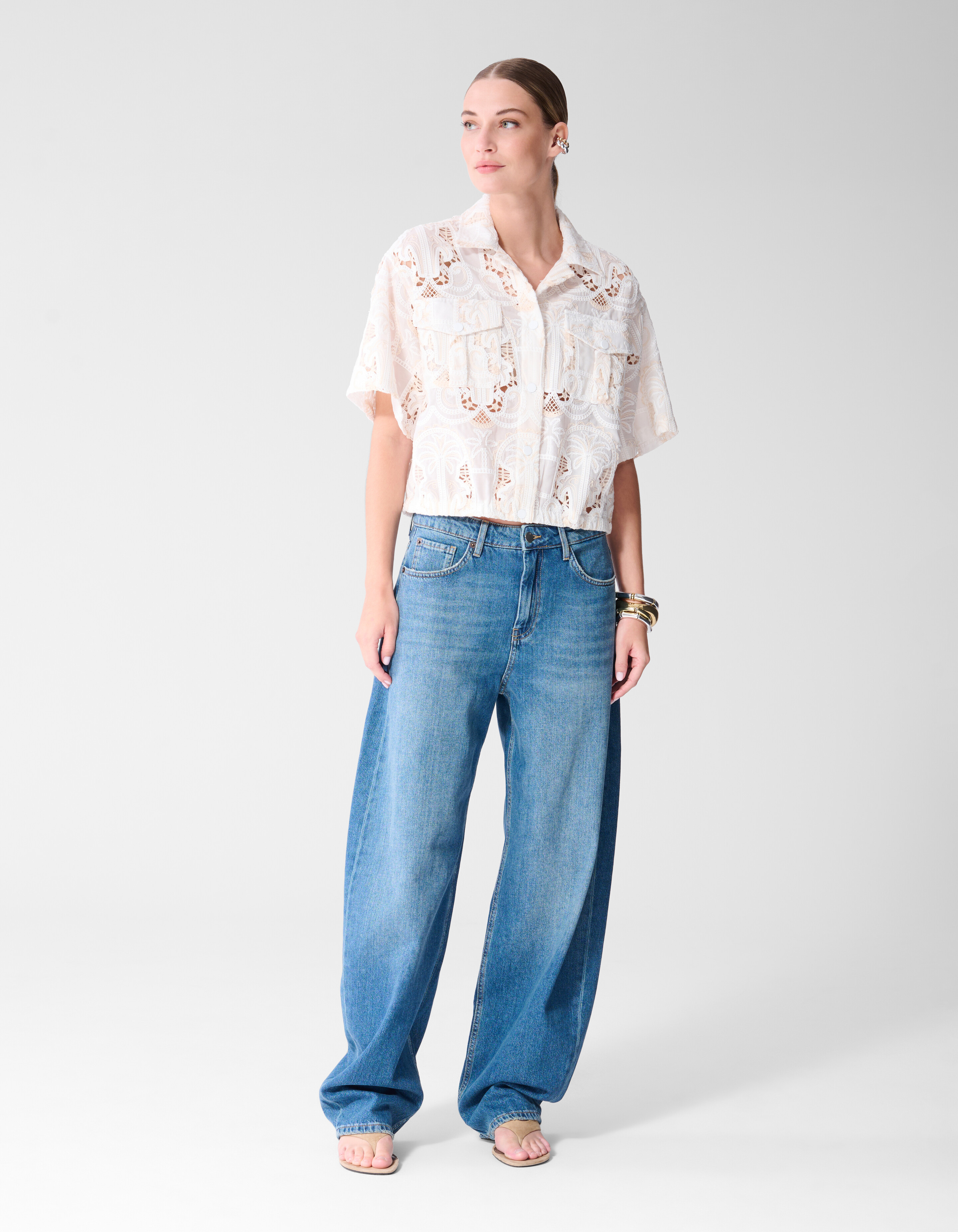 Embroidery Blouse Gebroken Wit SHOEBY WOMEN