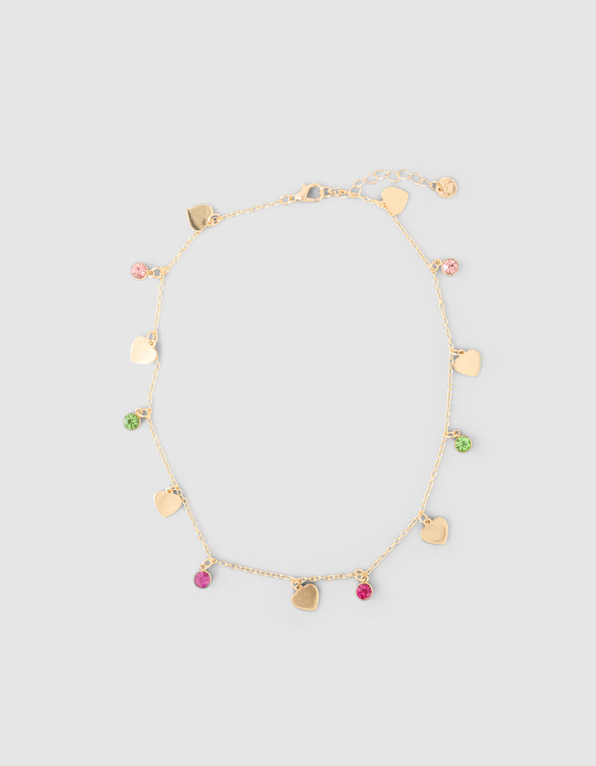 Heart Strass Ketting Goud SHOEBY ACCESSOIRES