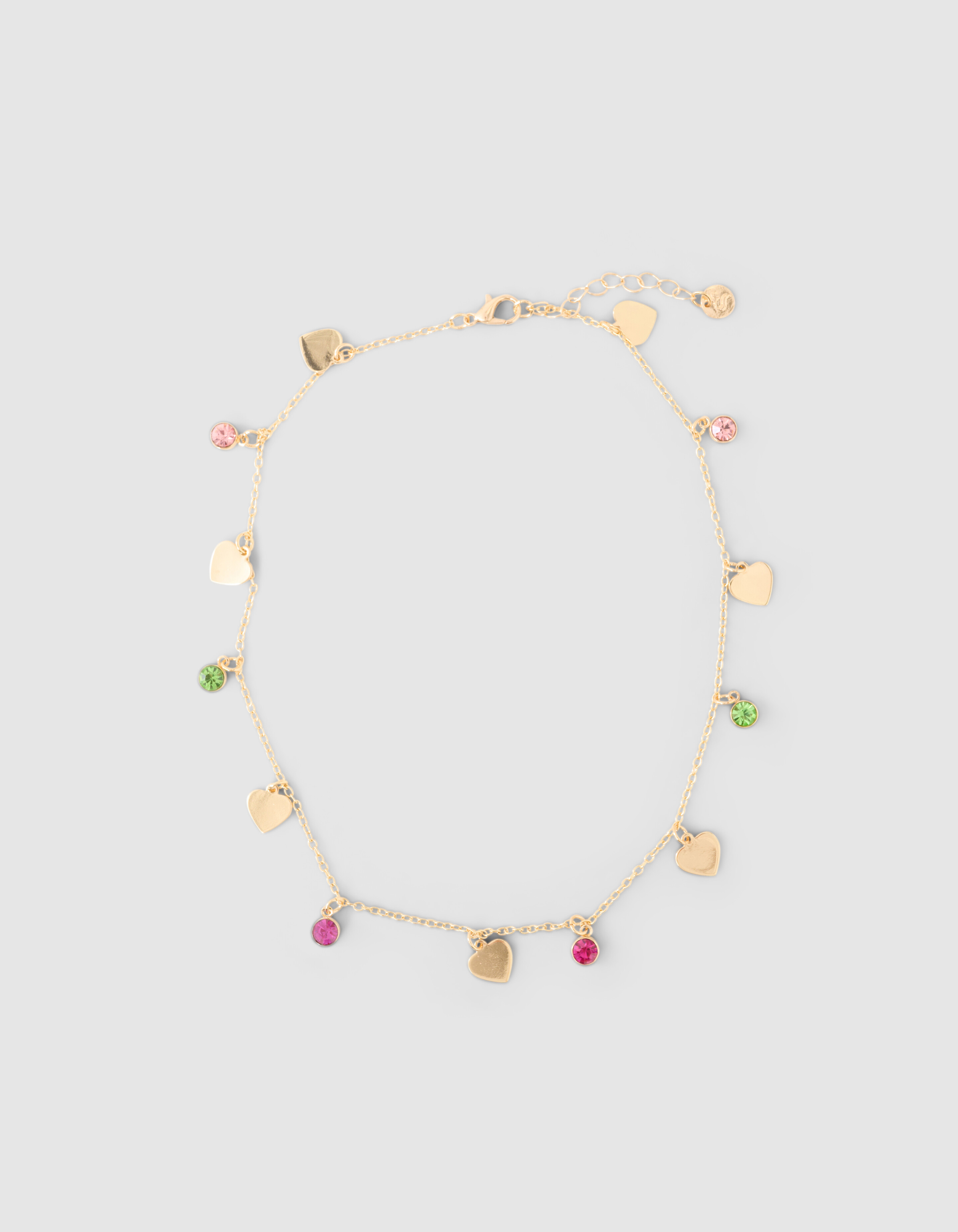 Heart Strass Ketting Goud SHOEBY ACCESSOIRES