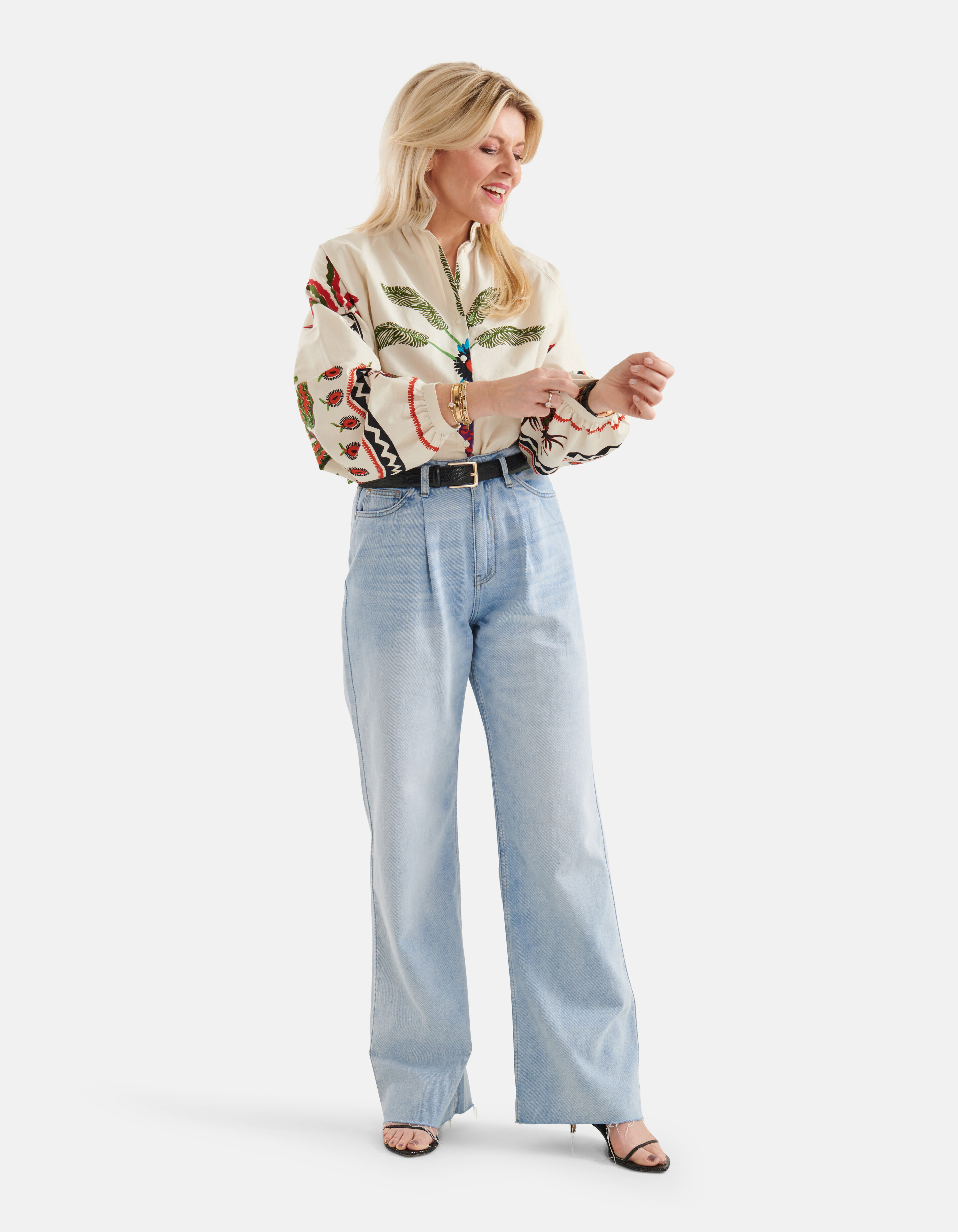 Wide Leg Jeans Blauw L32 SHOEBY WOMEN
