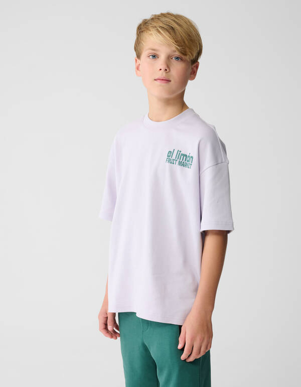 Limon Artwork T-shirt Wit SHOEBY BOYS