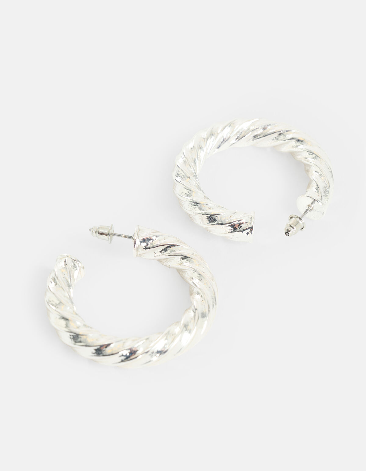 Twisted Hoop Oorbellen Zilver SHOEBY ACCESSOIRES
