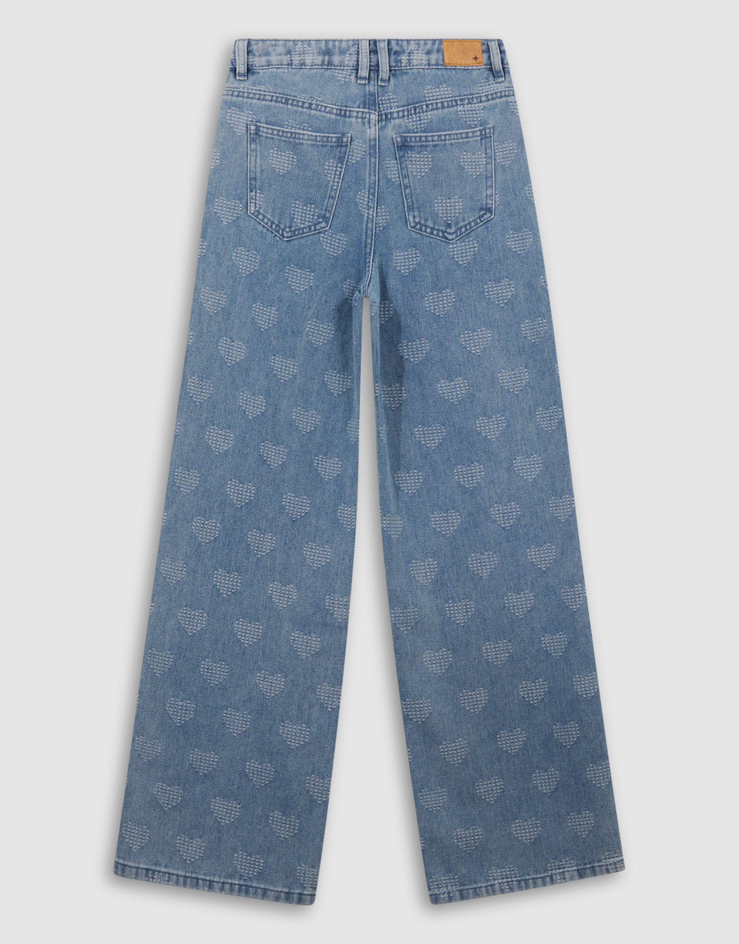 Heart Wide Leg Jeans Blauw SHOEBY GIRLS
