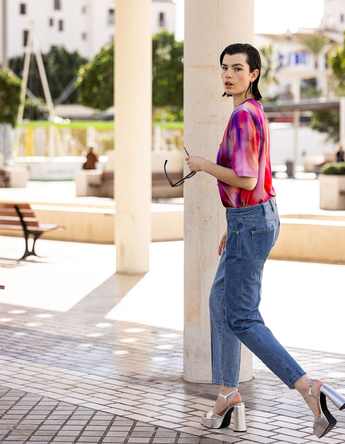 Two Tone Denim Jeans L28 Mediumstone SHOEBY WOMEN