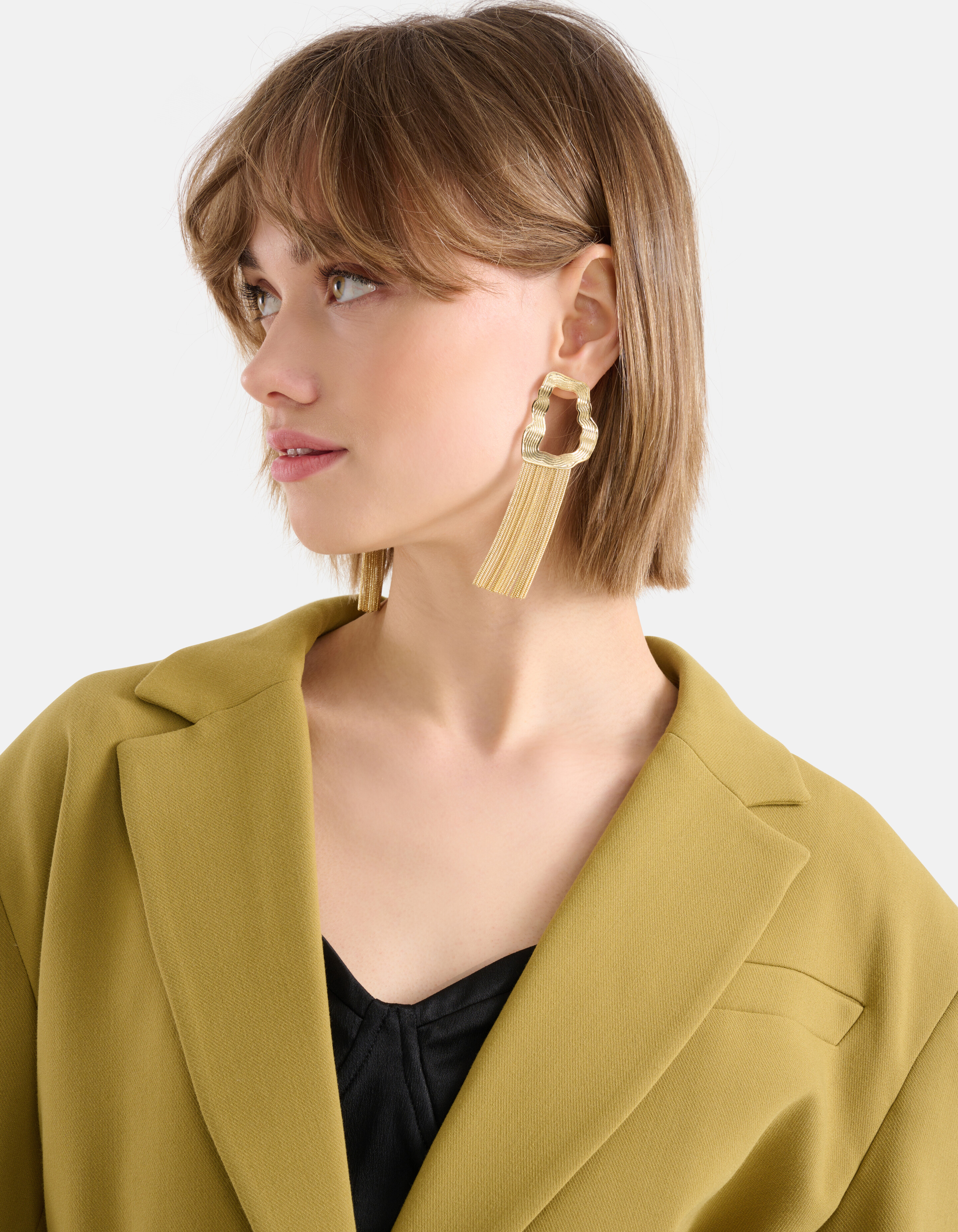 Wavy Fringes Oorbellen Goud SHOEBY ACCESSOIRES