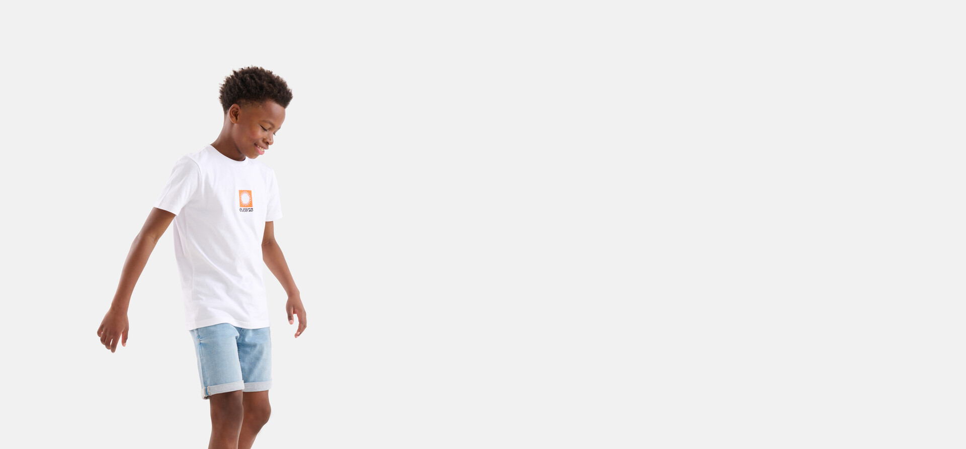 Embroidery T-shirt Wit SHOEBY BOYS