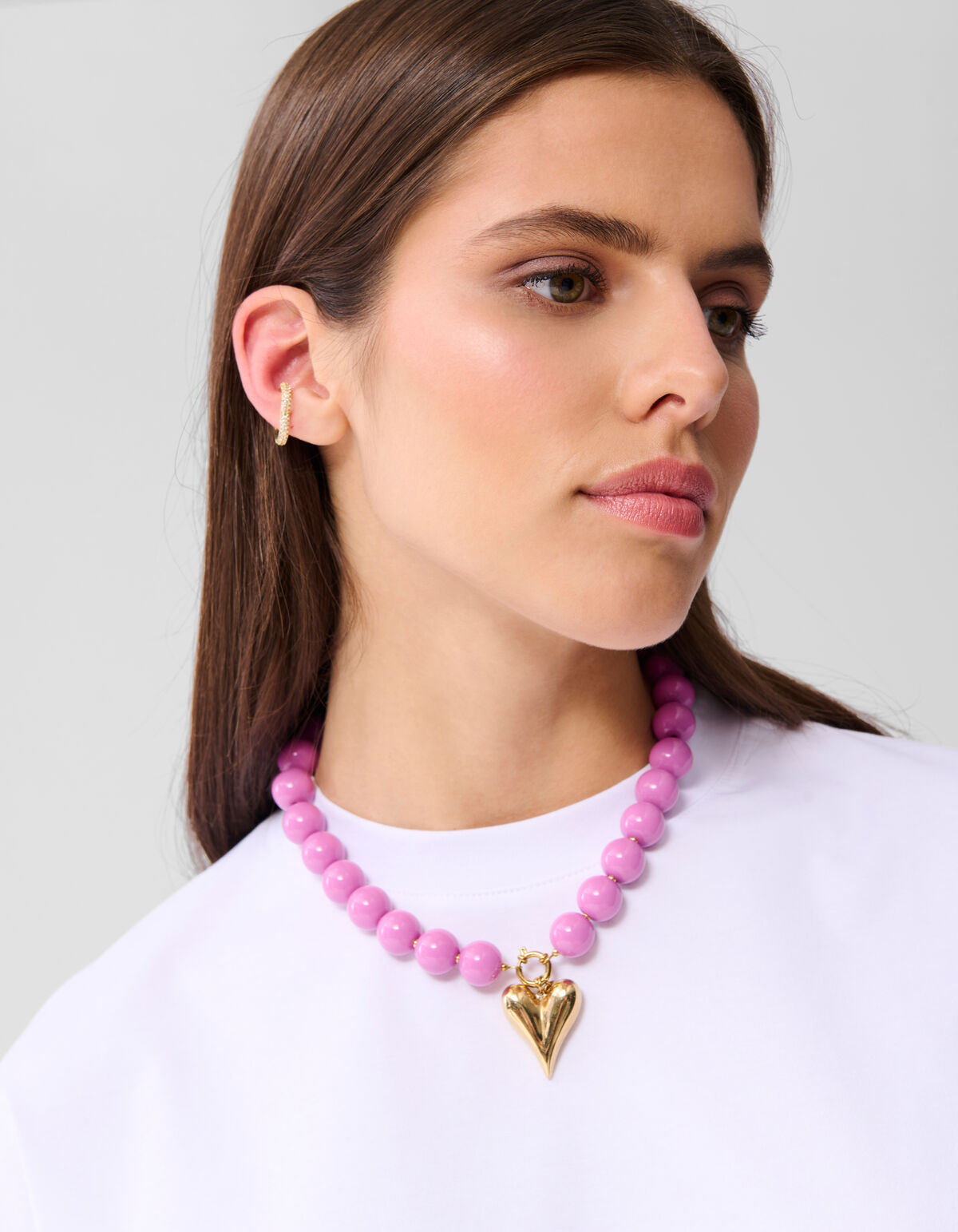 Beaded Ketting Paars SHOEBY ACCESSOIRES