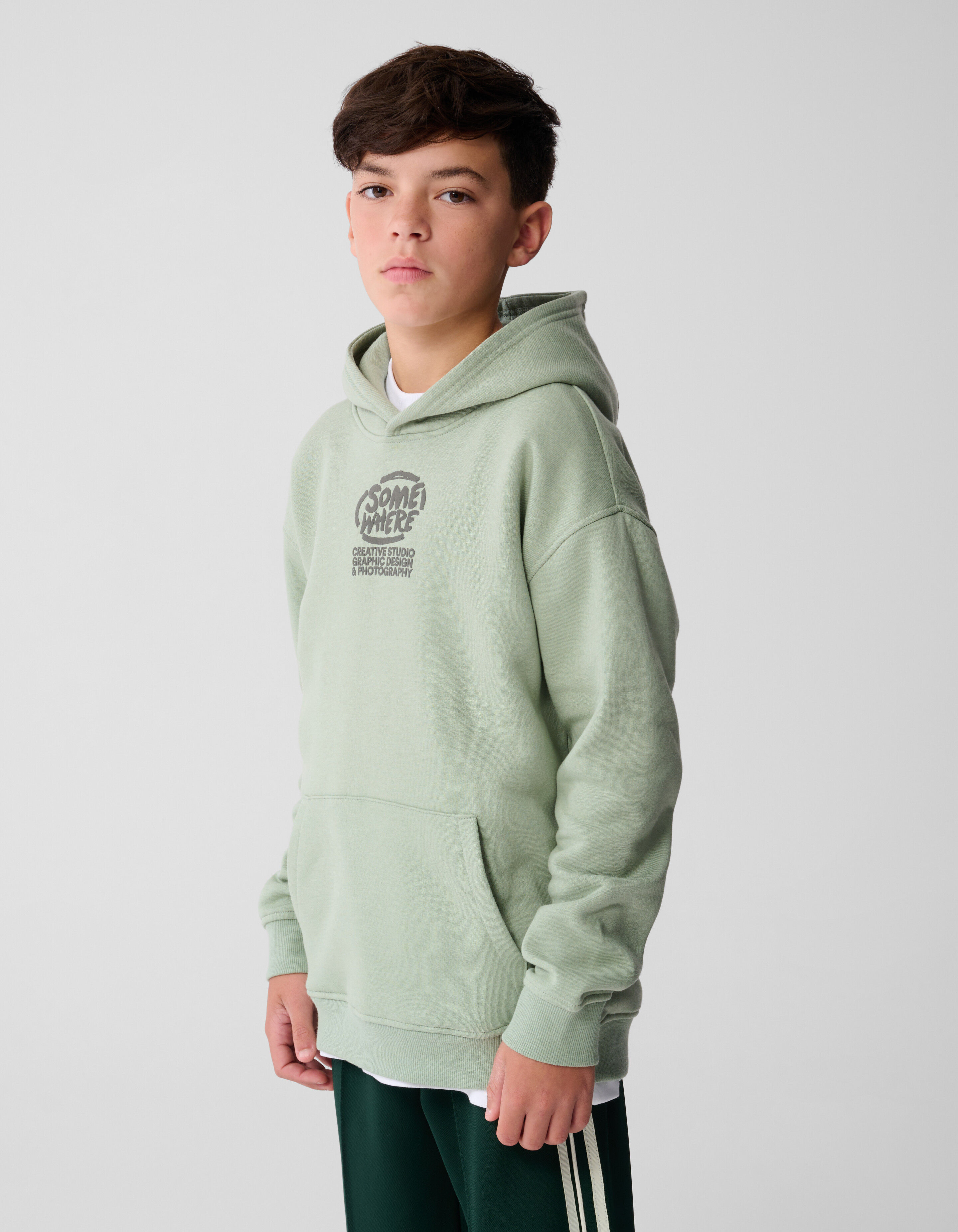 Somewhere Artwork Hoodie Lichtgroen SHOEBY BOYS