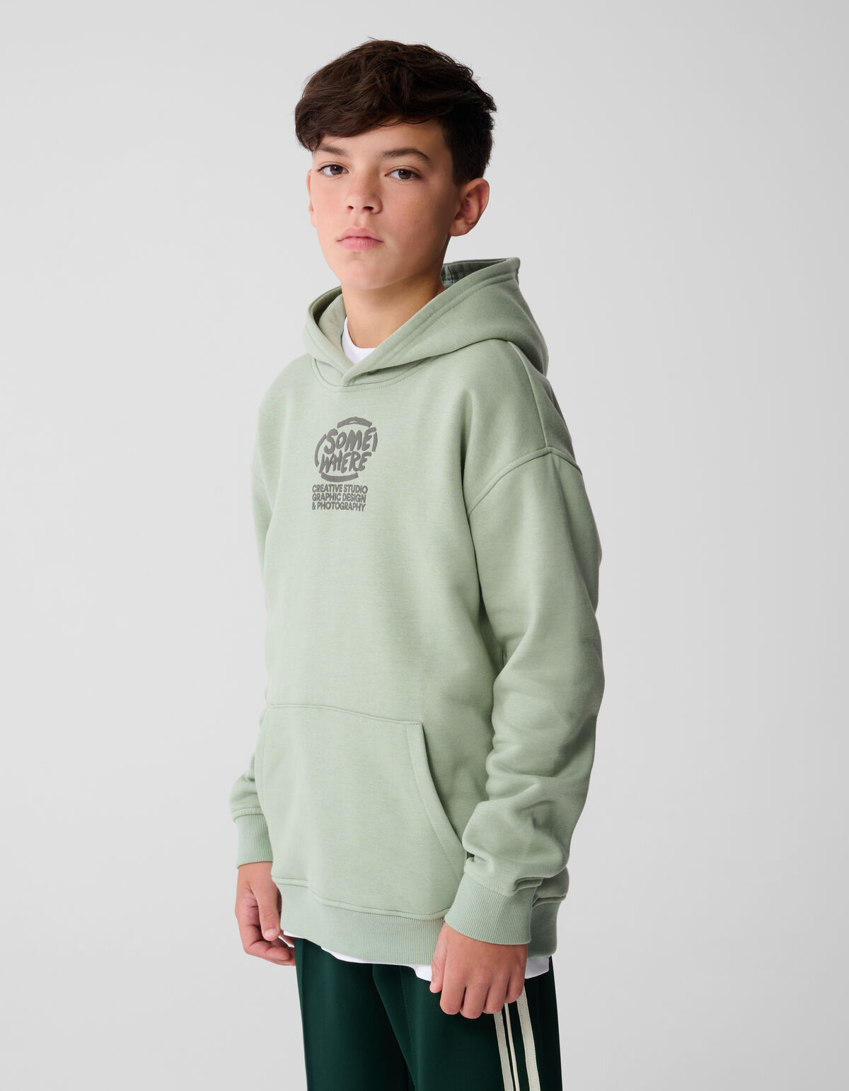 Somewhere Artwork Hoodie Lichtgroen SHOEBY BOYS