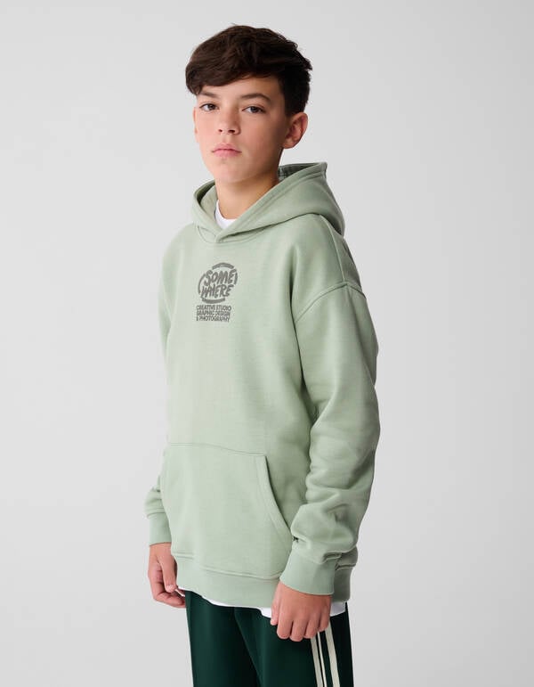 Somewhere Artwork Hoodie Lichtgroen SHOEBY BOYS