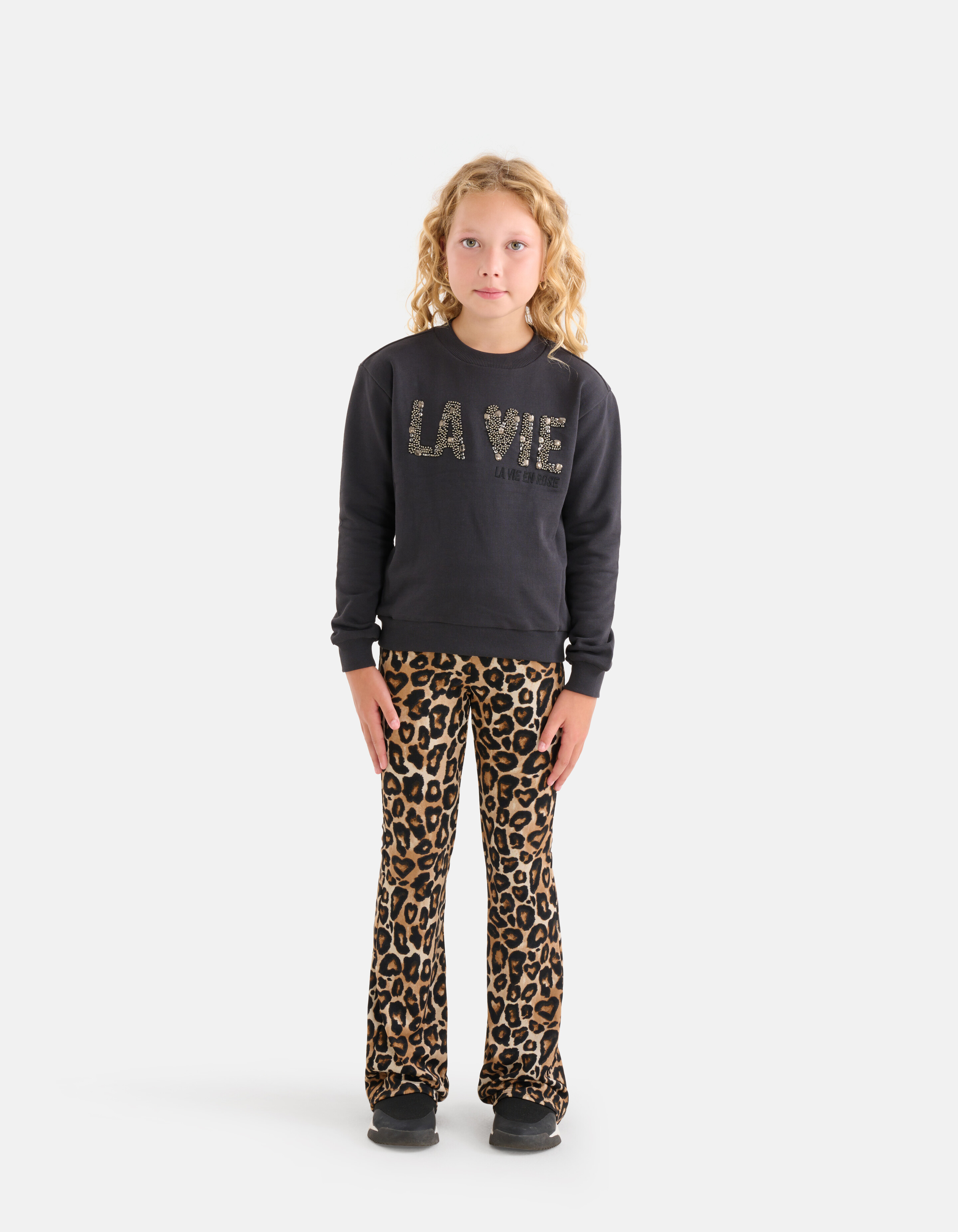 Leopard Flared Legging Bruin SHOEBY GIRLS