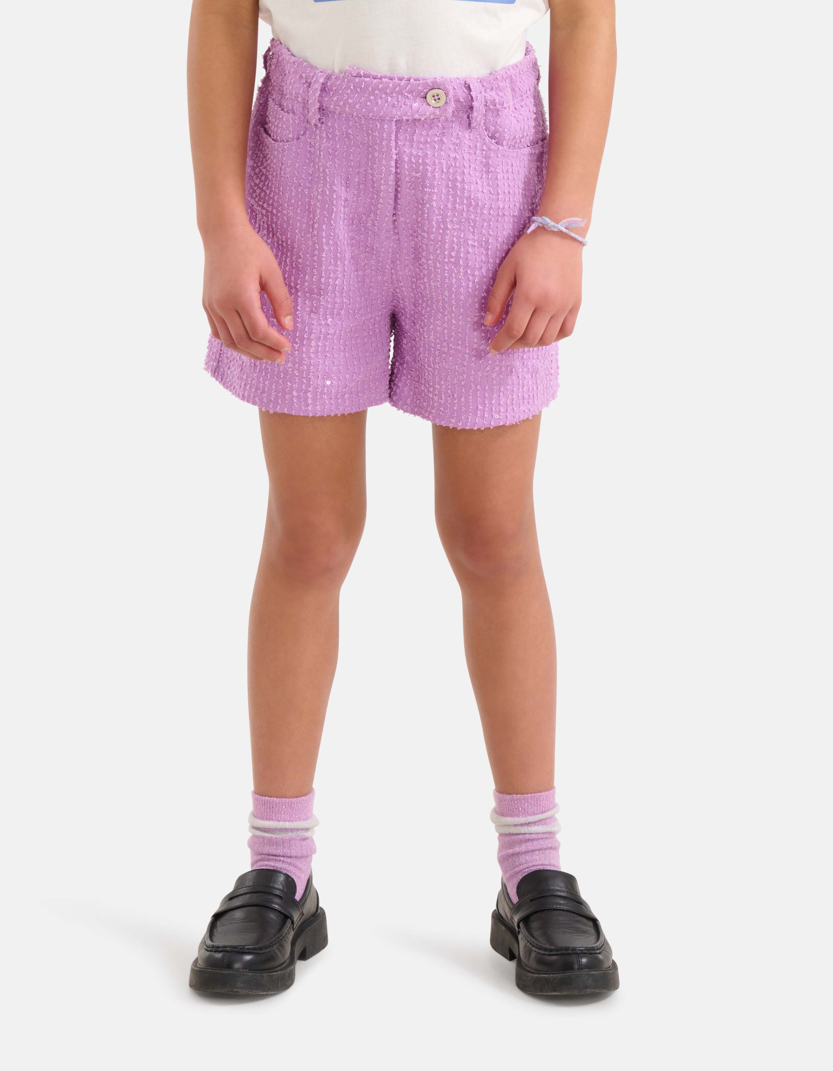 Sequin Denim Short Roze SHOEBY GIRLS