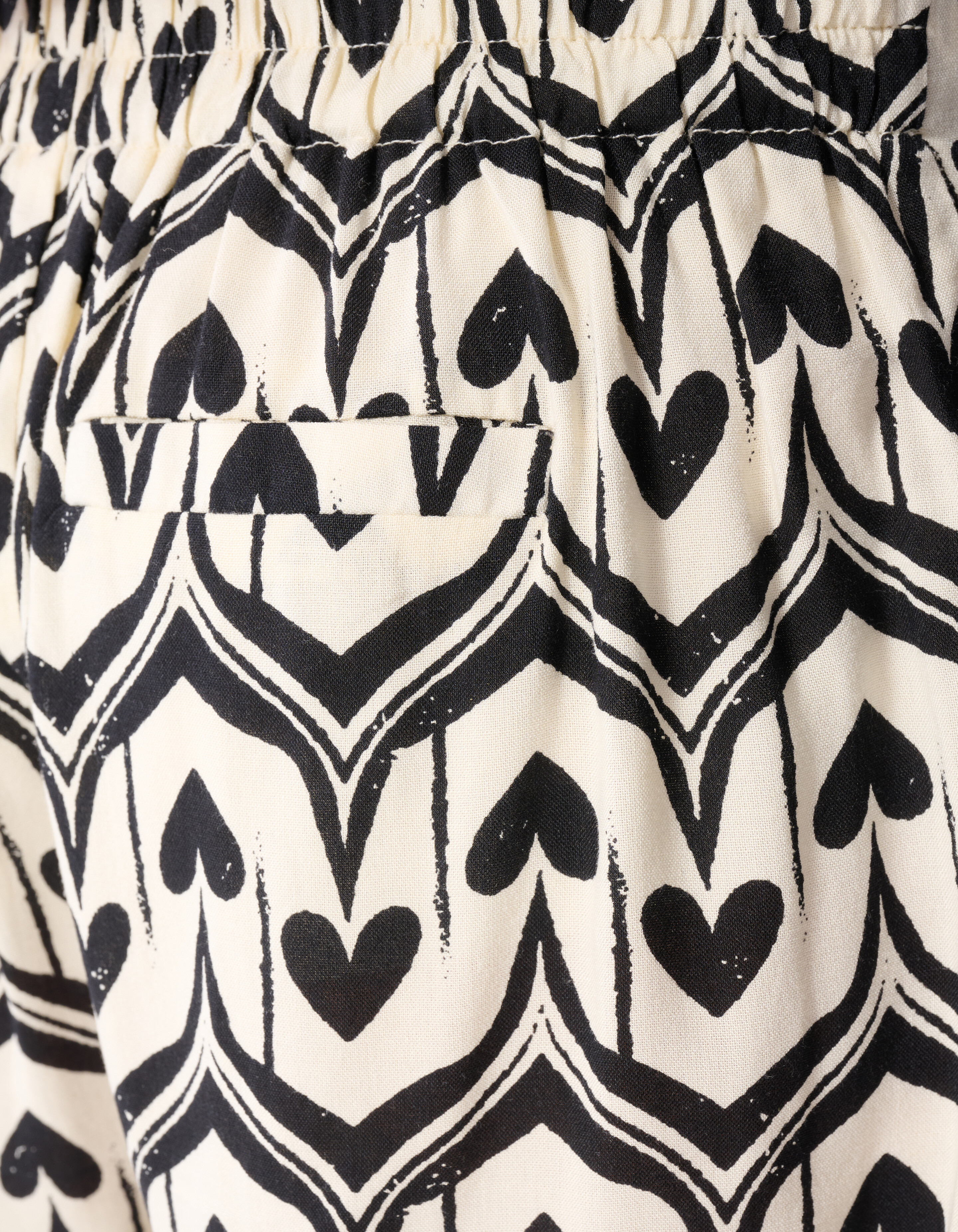 Heart Print Skort Gebroken Wit/Zwart SHOEBY GIRLS