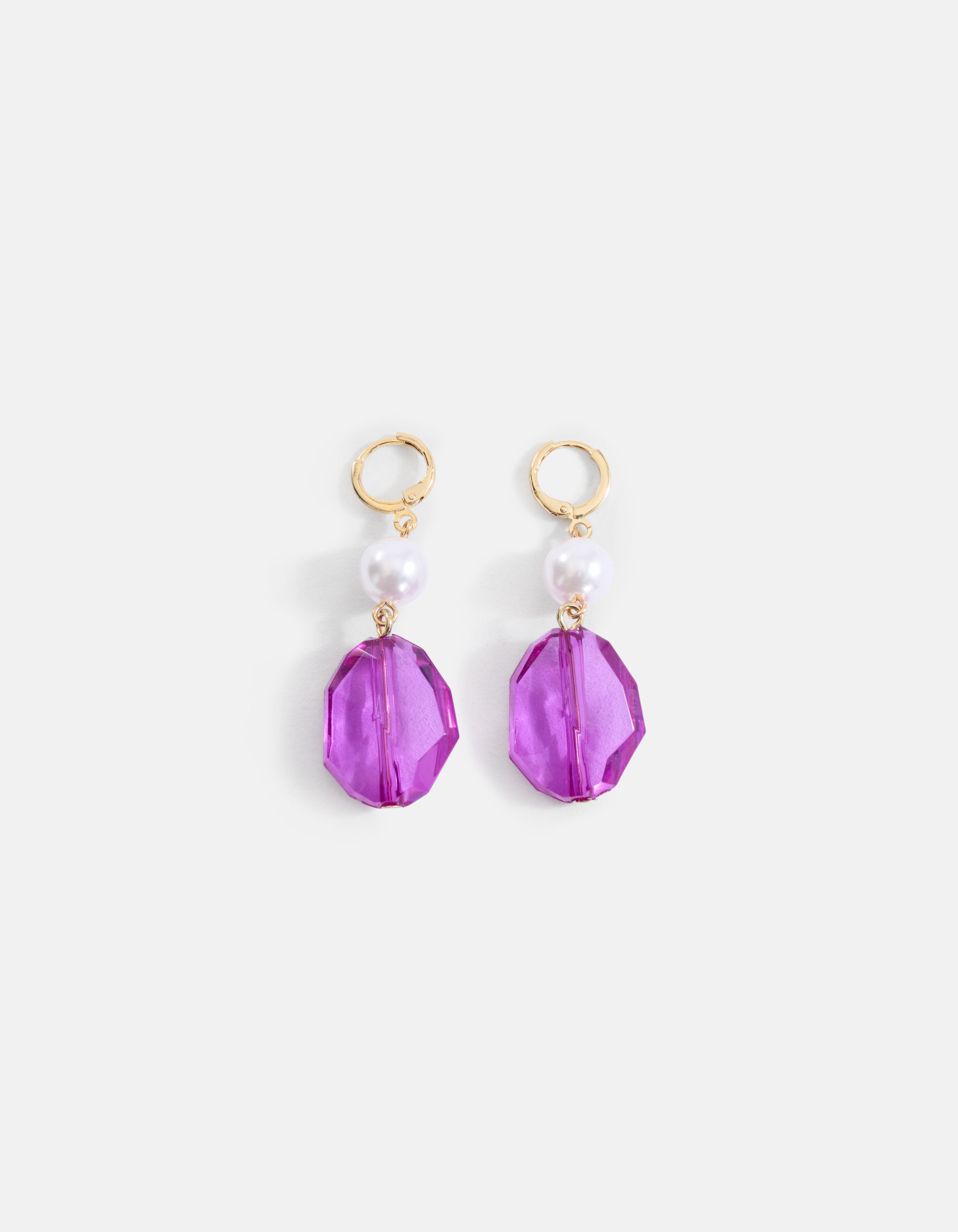 Paarse Parel Oorbellen SHOEBY ACCESSOIRES