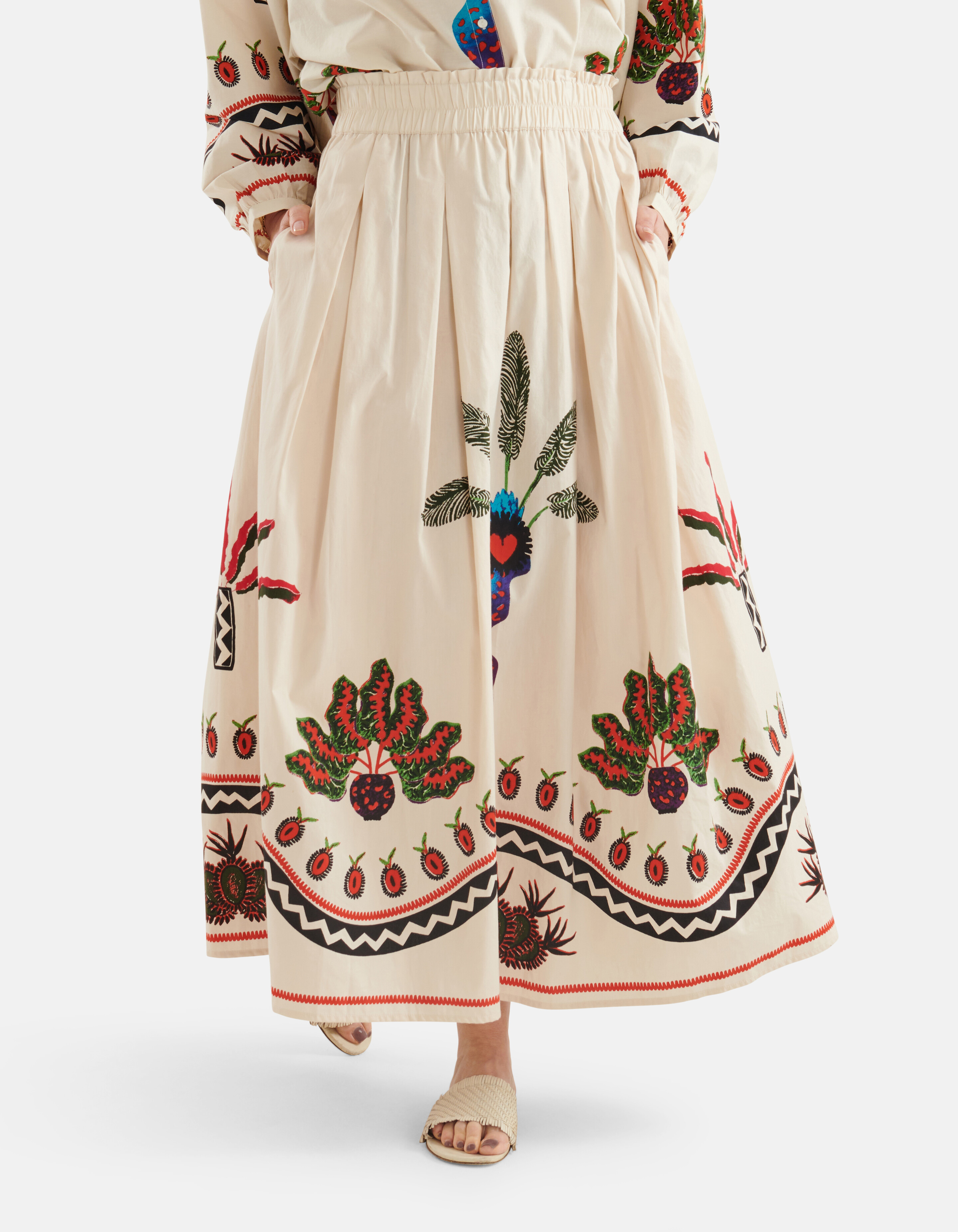 Printed Rok Gebroken Wit SHOEBY WOMEN