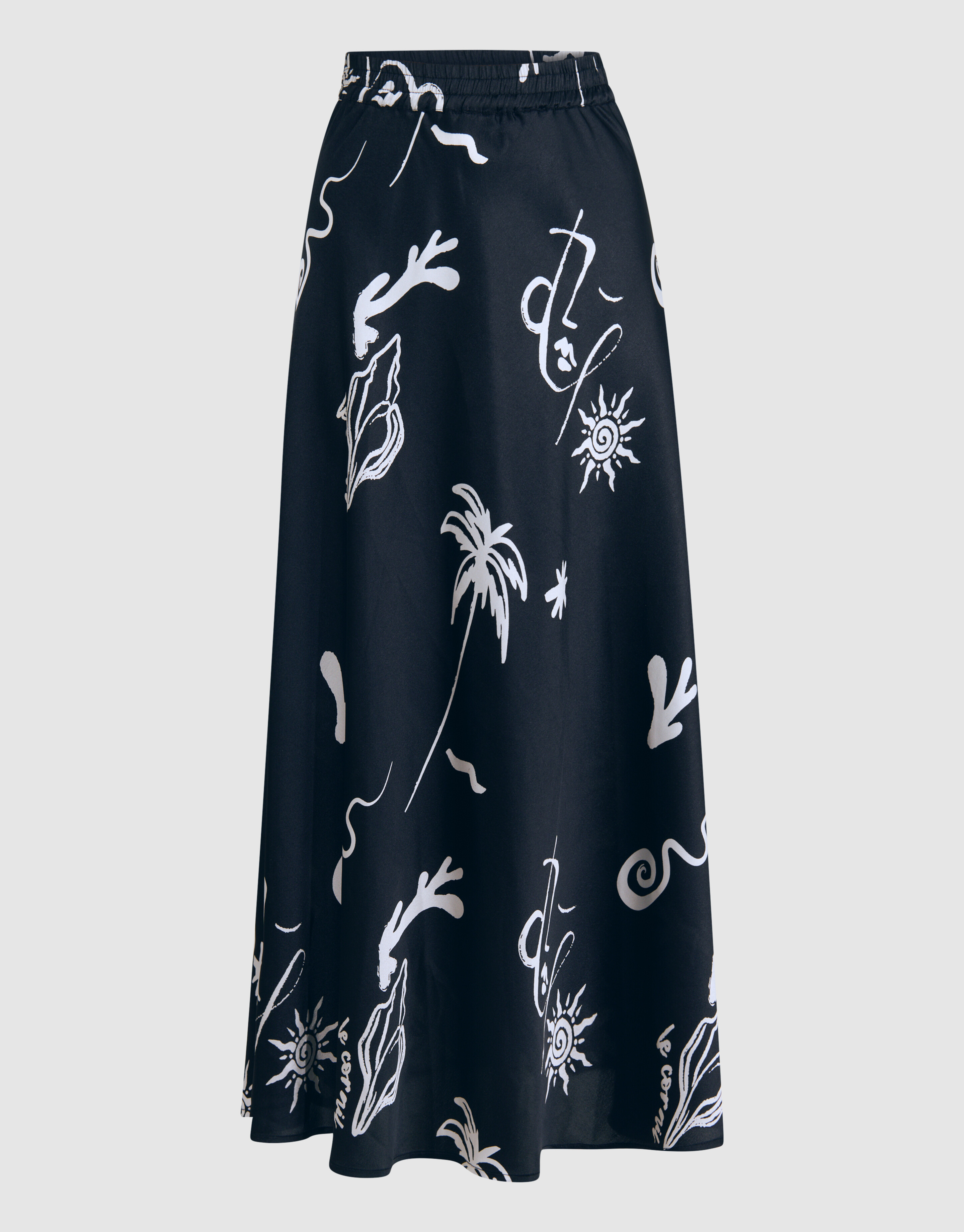 Satijnen Maxi Rok Zwart SHOEBY WOMEN