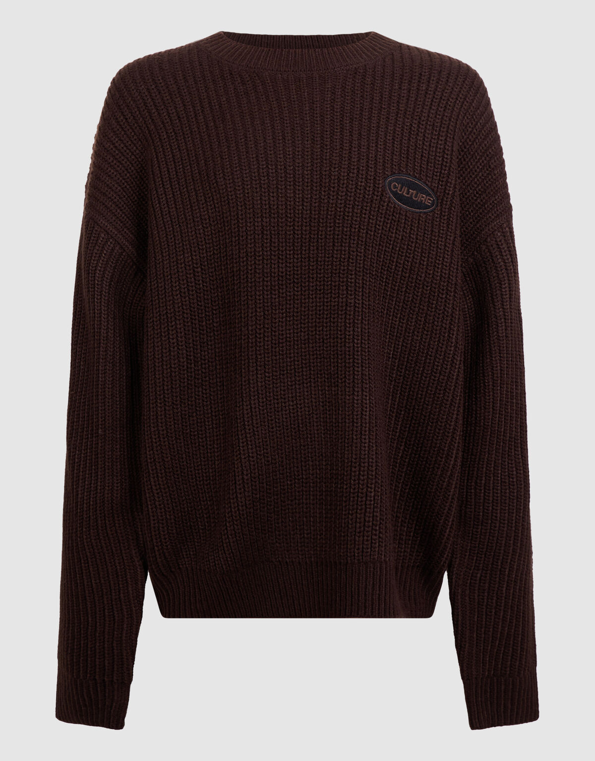 Relaxed Embroidery Gebreide Trui Donkerbruin SHOEBY BOYS