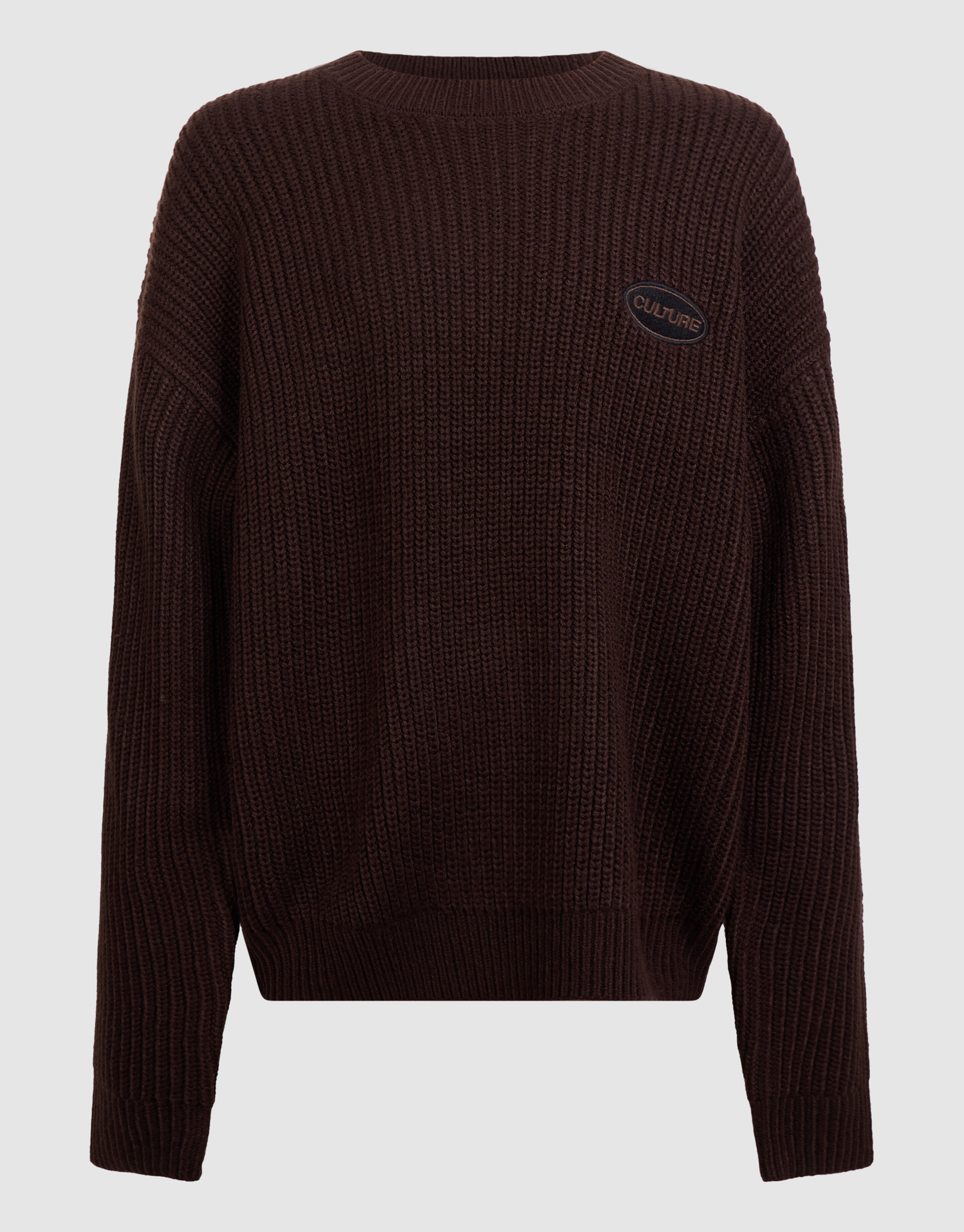 Relaxed Embroidery Gebreide Trui Donkerbruin SHOEBY BOYS