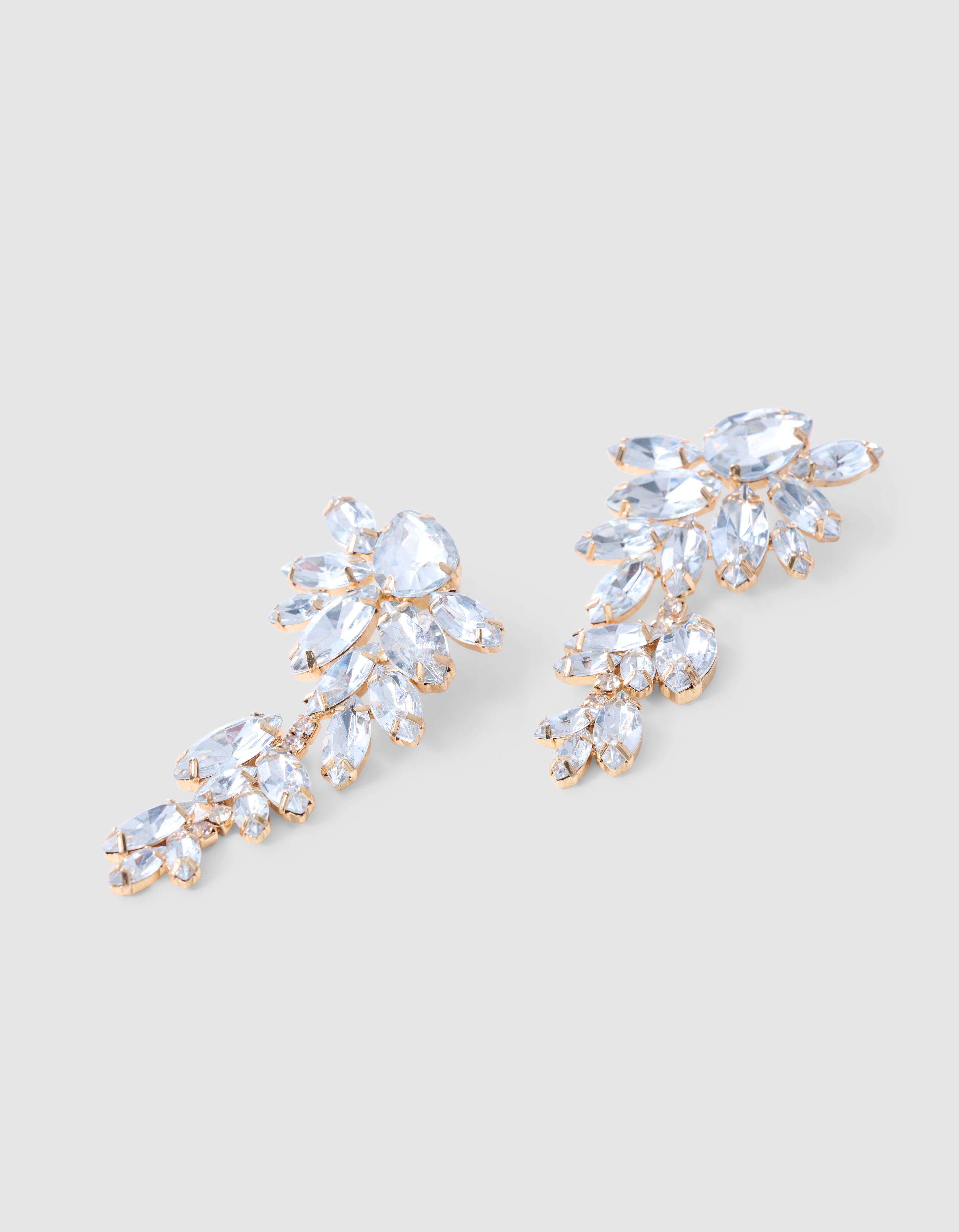 Big Strass Oorbellen Zilver SHOEBY ACCESSOIRES