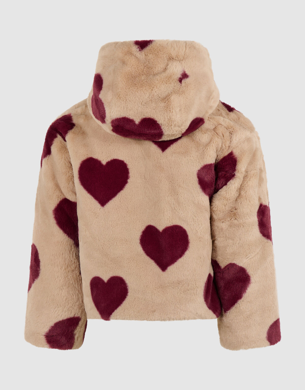 Heart Printed Winterjas Beige SHOEBY GIRLS
