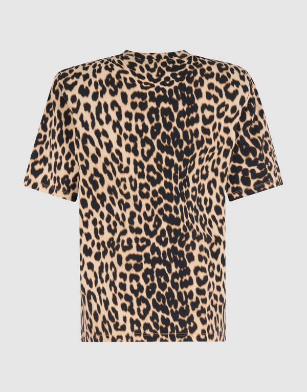 Padded Leopard T-shirt Bruin SHOEBY WOMEN
