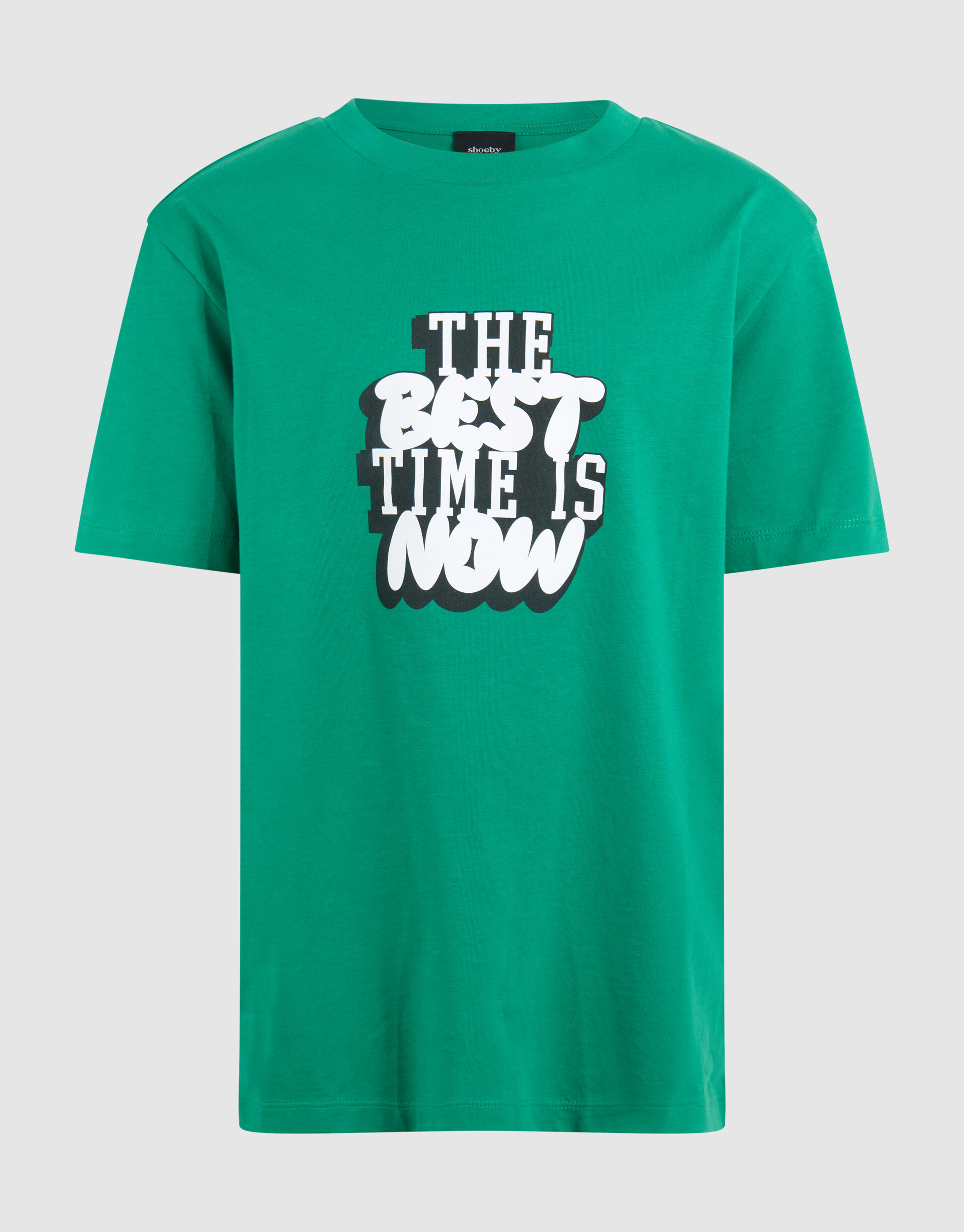 Time Artwork T-shirt Groen SHOEBY BOYS