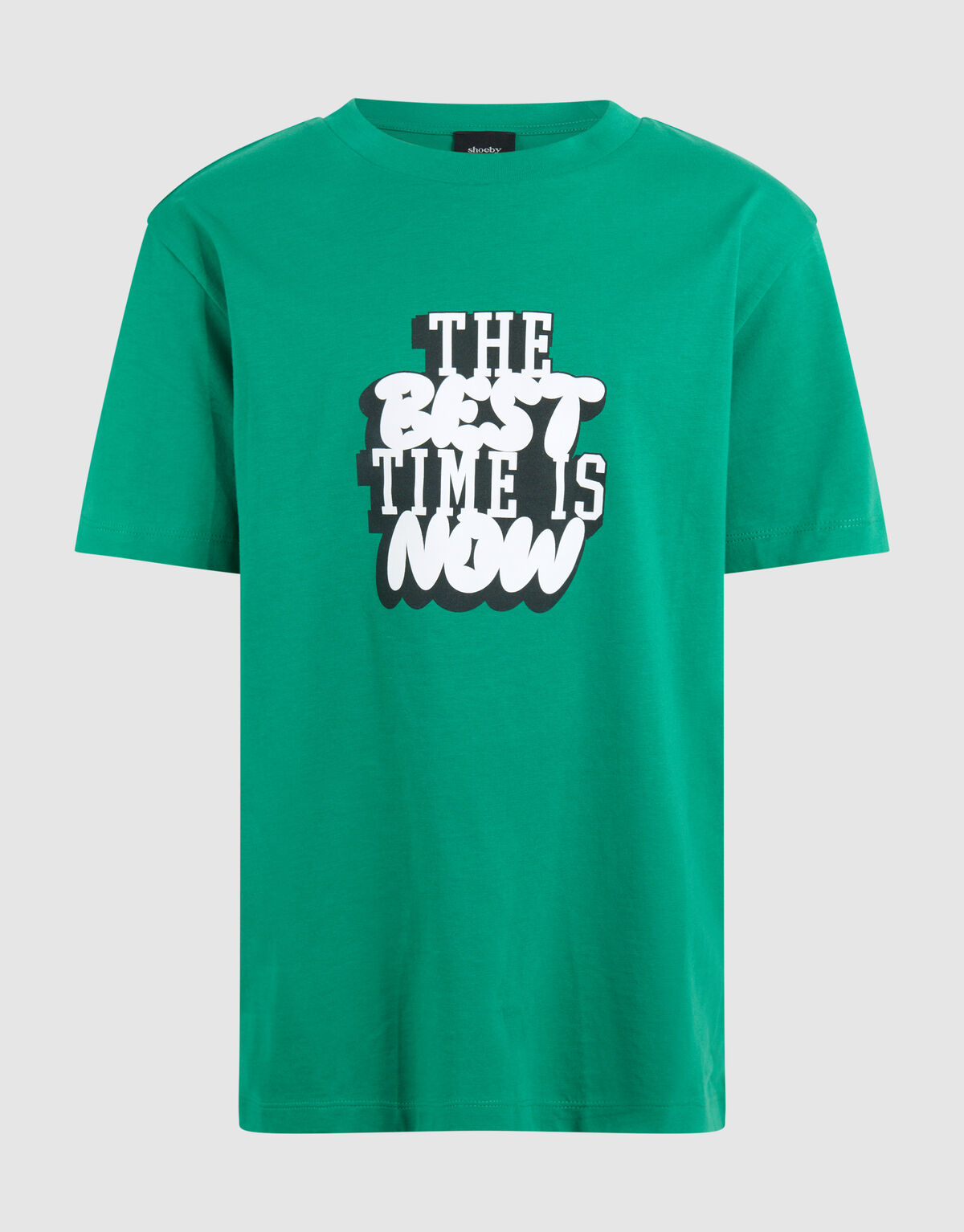 Time Artwork T-shirt Groen SHOEBY BOYS