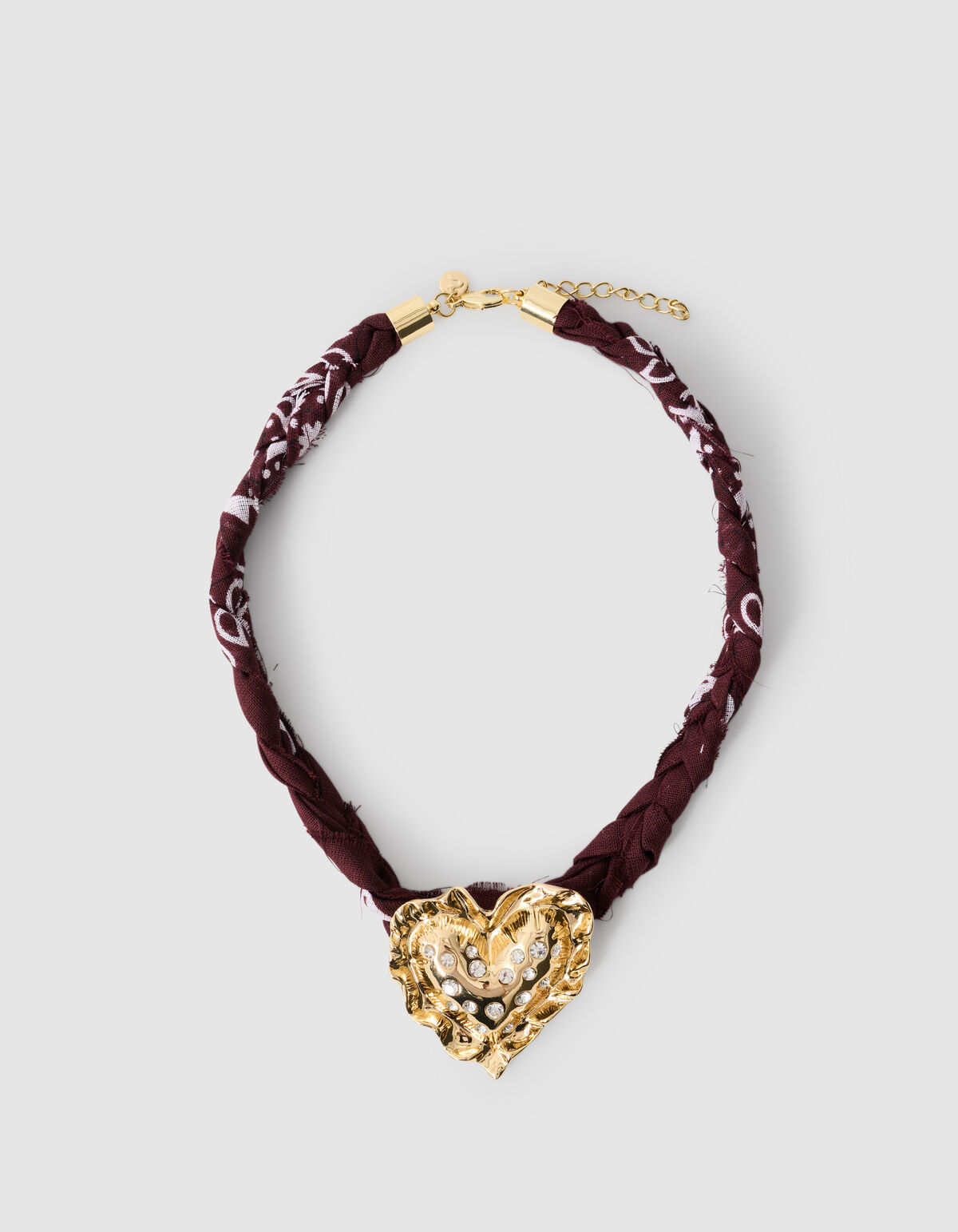 Bandana Puffed Heart Ketting Bruin SHOEBY ACCESSOIRES