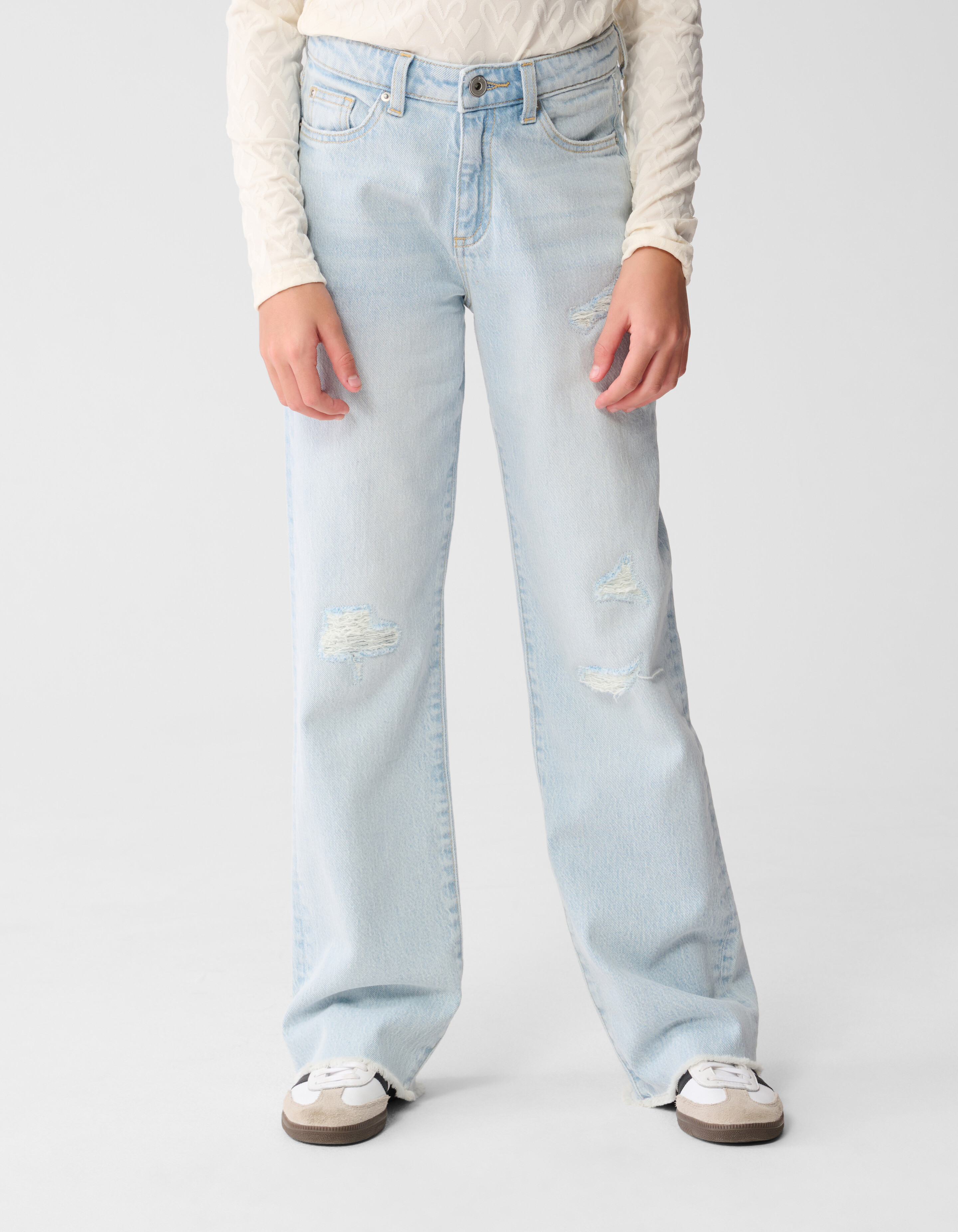 Destroy Straight Fit Jeans Bleached SHOEBY GIRLS