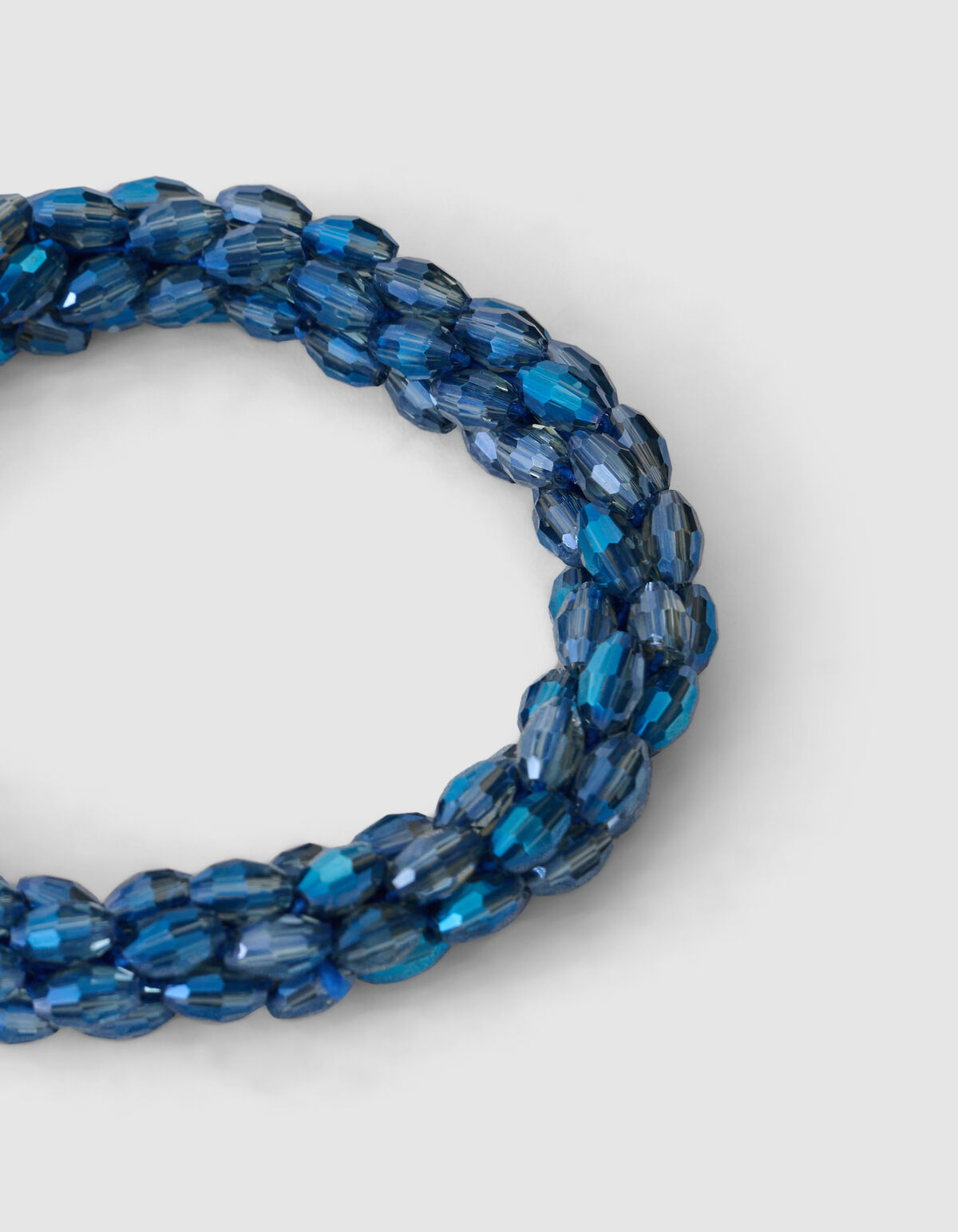 Beaded Haarelastiek Donkerblauw SHOEBY ACCESSOIRES