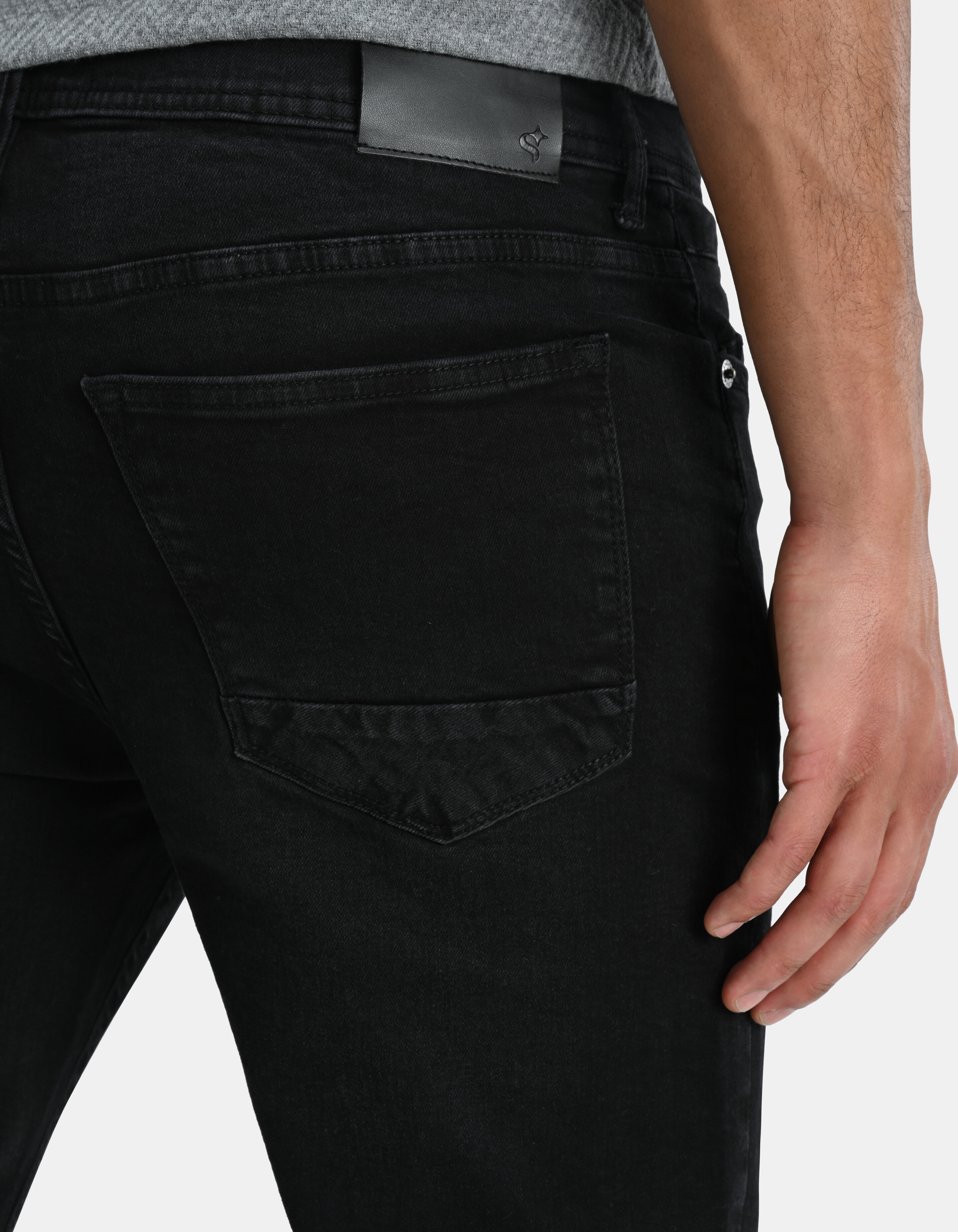 Straight Jeans Washed Black L34 Refill