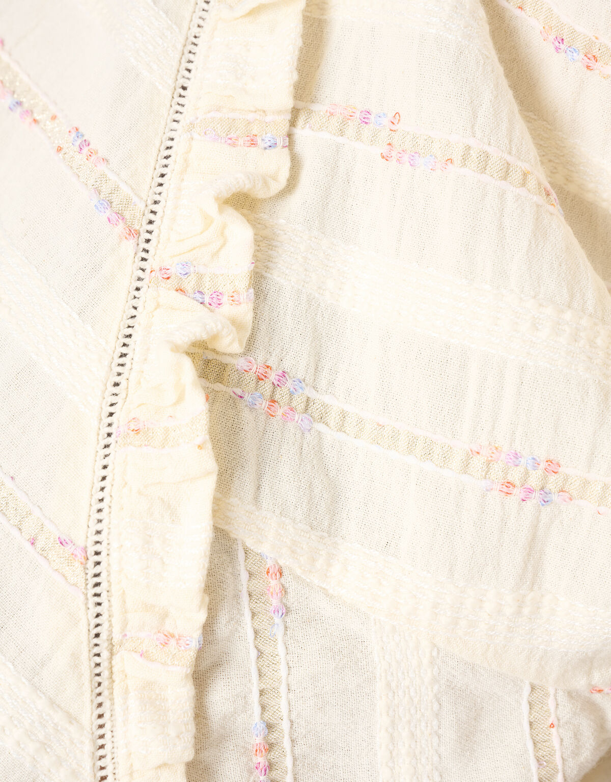 Shine Jacquard Top Gebroken Wit SHOEBY WOMEN