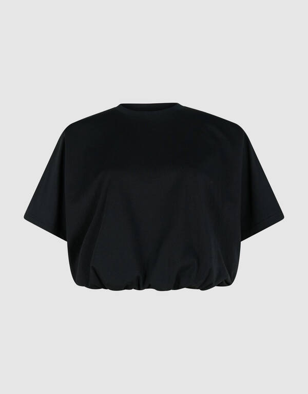 Oversized Balloon T-shirt Zwart SHOEBY WOMEN