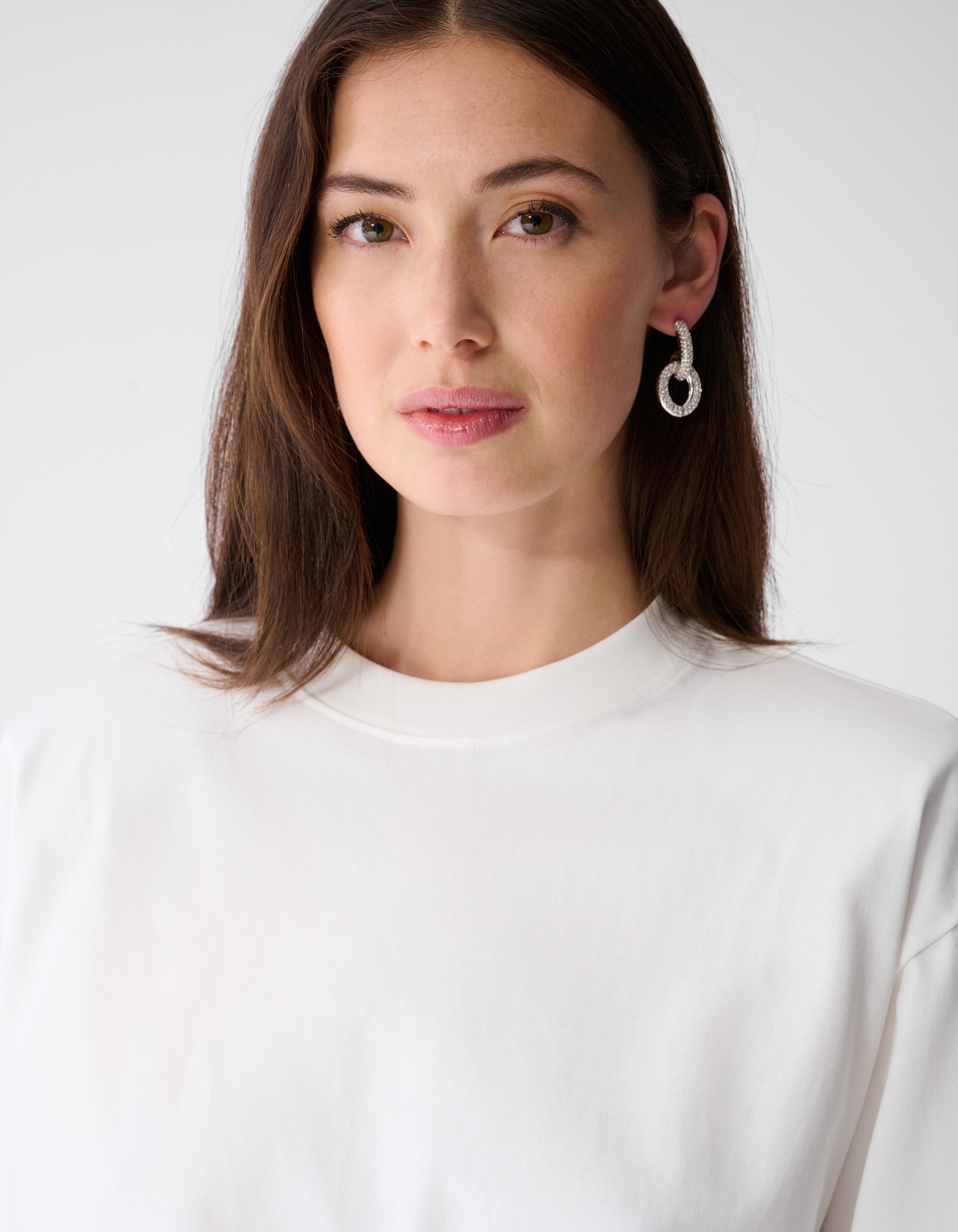 Oversized Basic Longsleeve Top Wit SHOEBY WOMEN