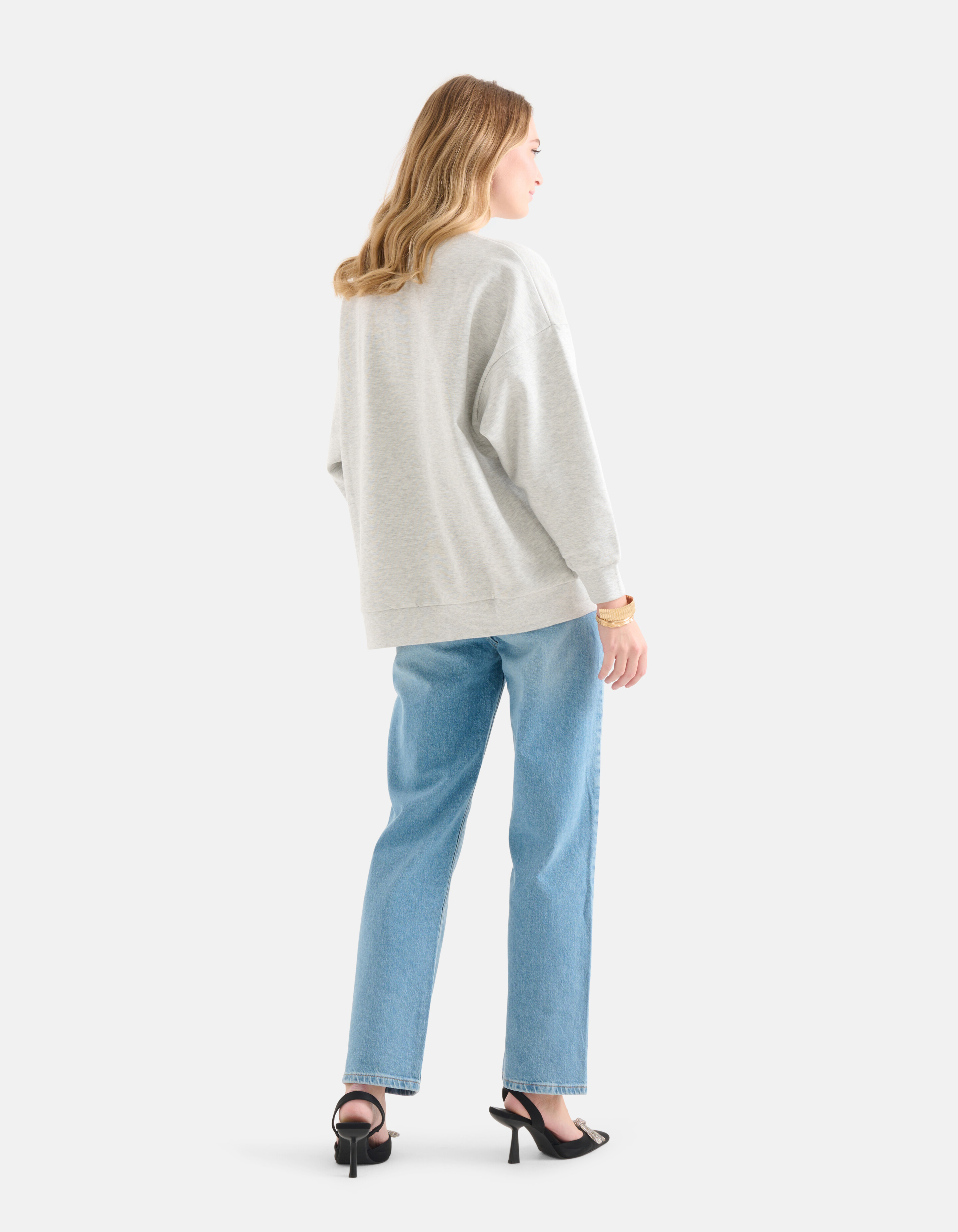 Basis Sweater Grijs SHOEBY WOMEN
