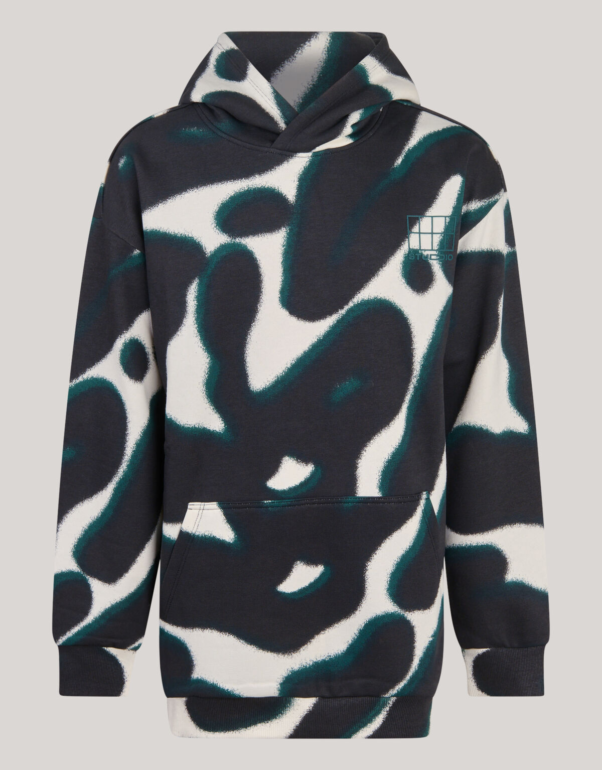 Printed Hoodie Zwart SHOEBY BOYS