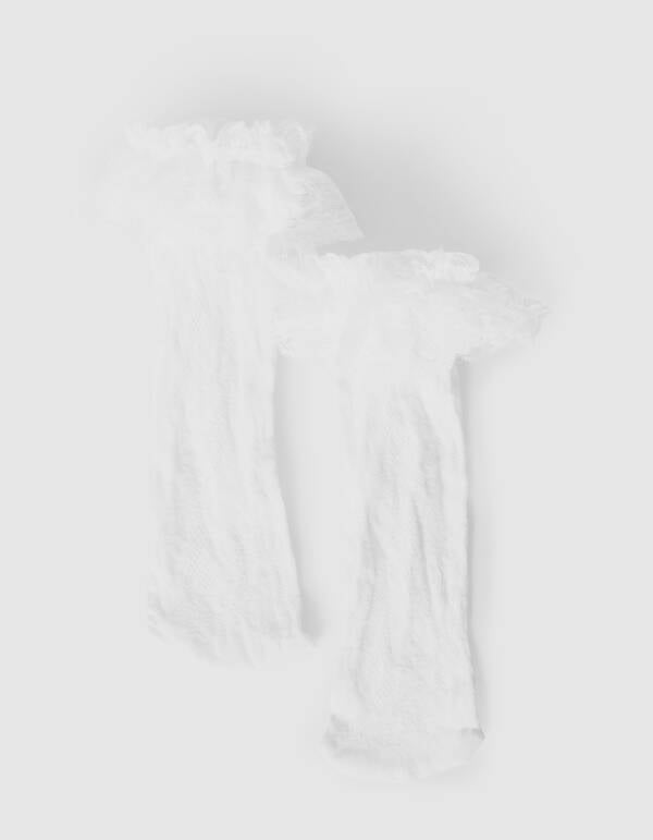 Kanten Ruffle Sokken Wit SHOEBY ACCESSOIRES