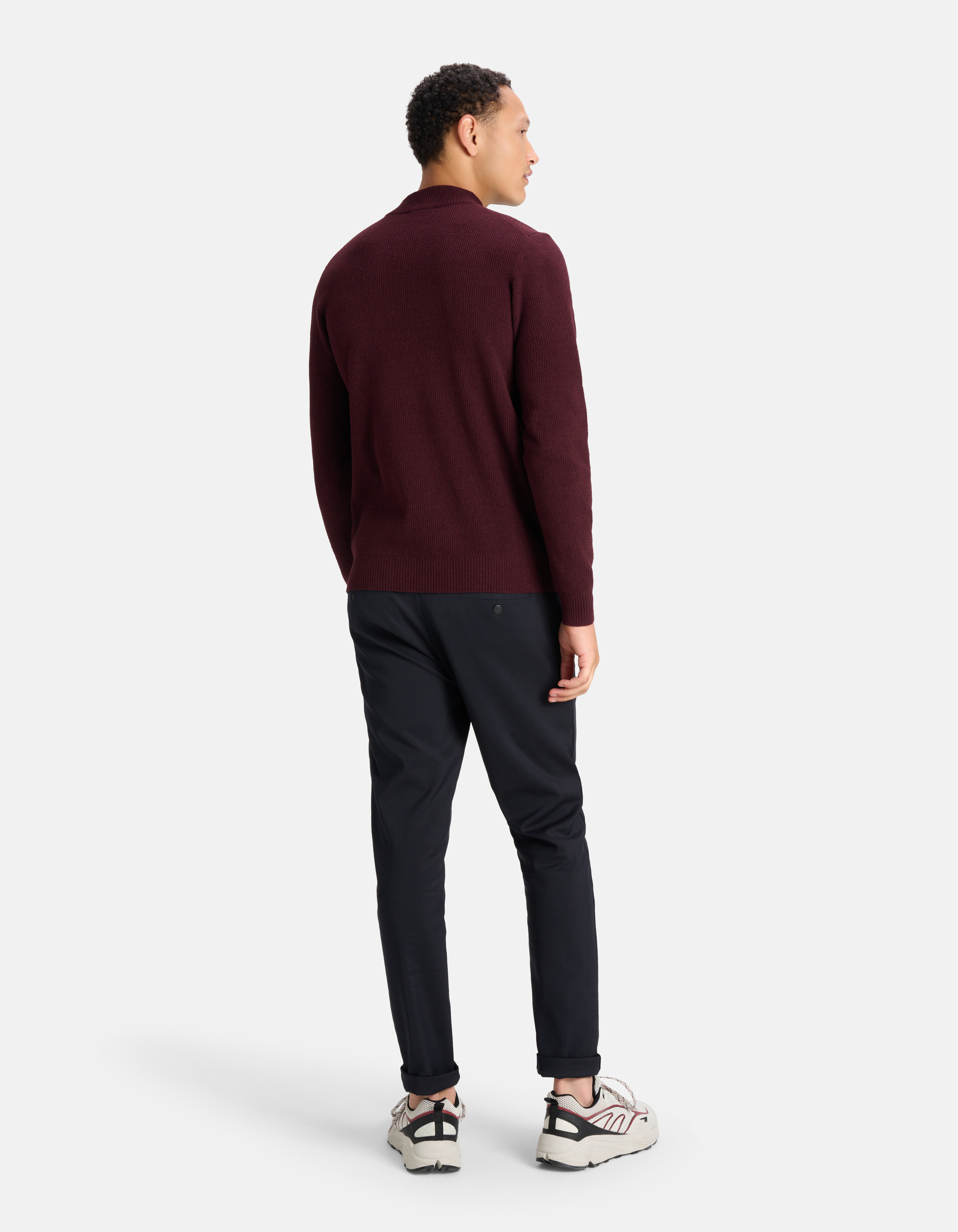 Chenille Trui Donkerrood SHOEBY MEN