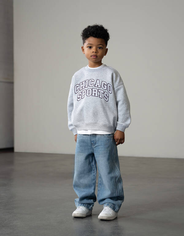 Sporty Baggy Fit Jeans Mediumstone SHOEBY BOYS