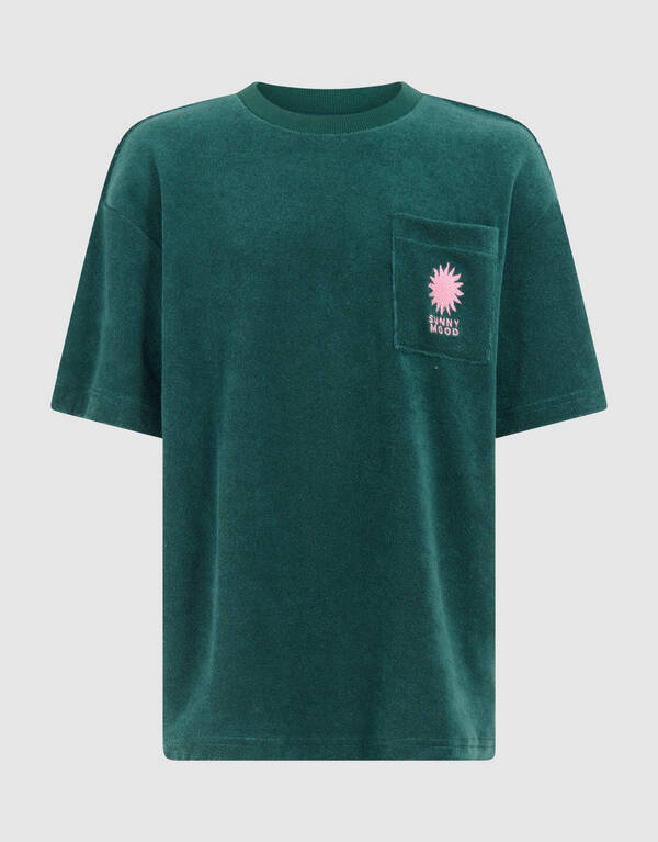 Towling T-shirt Donkergroen SHOEBY BOYS