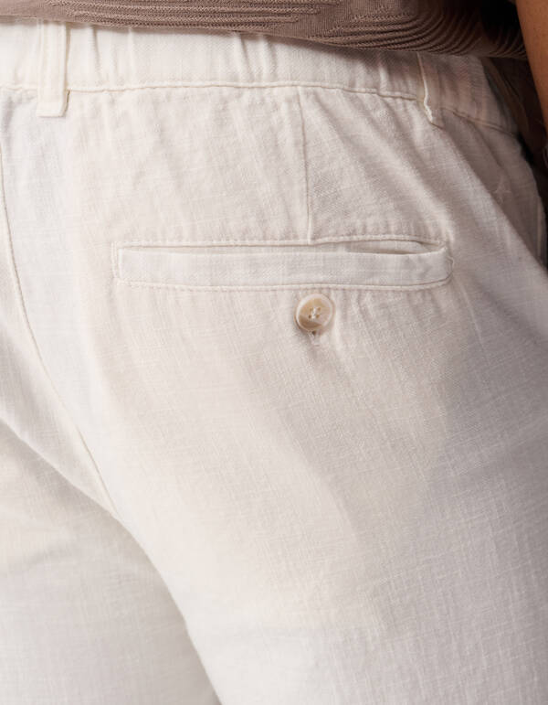 Structuur Broek Gebroken Wit SHOEBY MEN