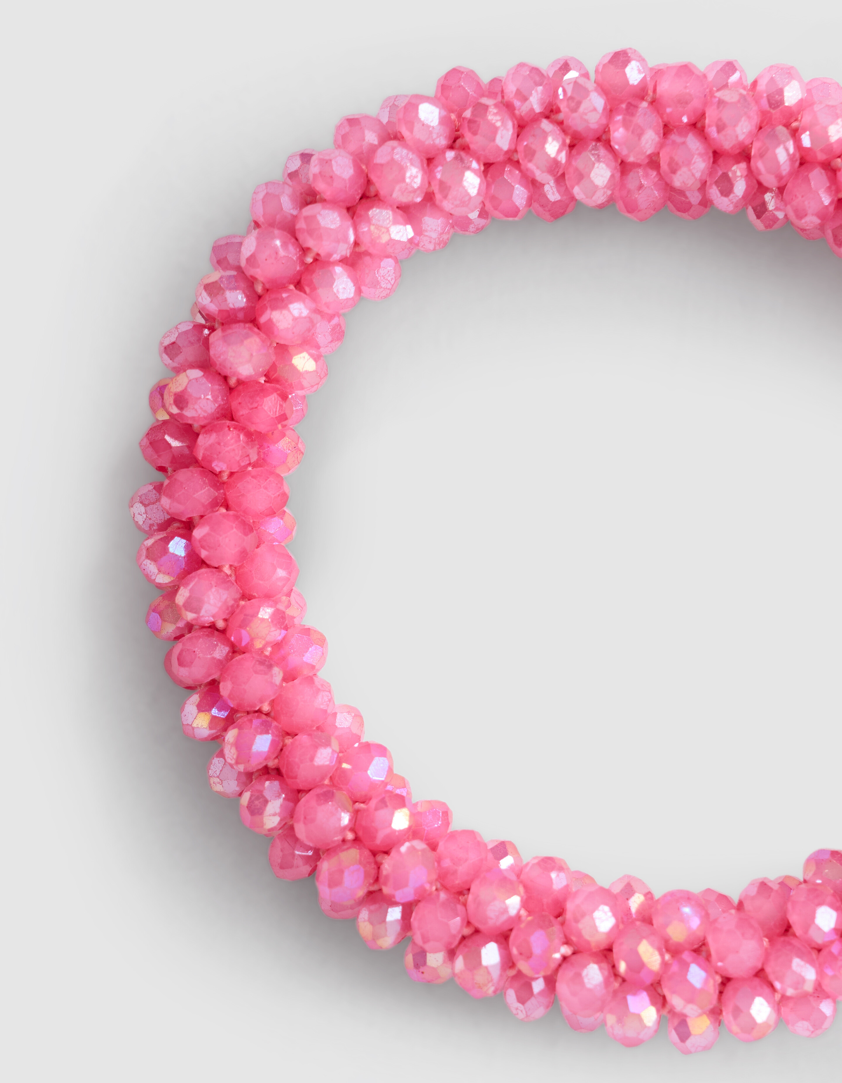 Beaded Haarelastiek Roze SHOEBY ACCESSOIRES
