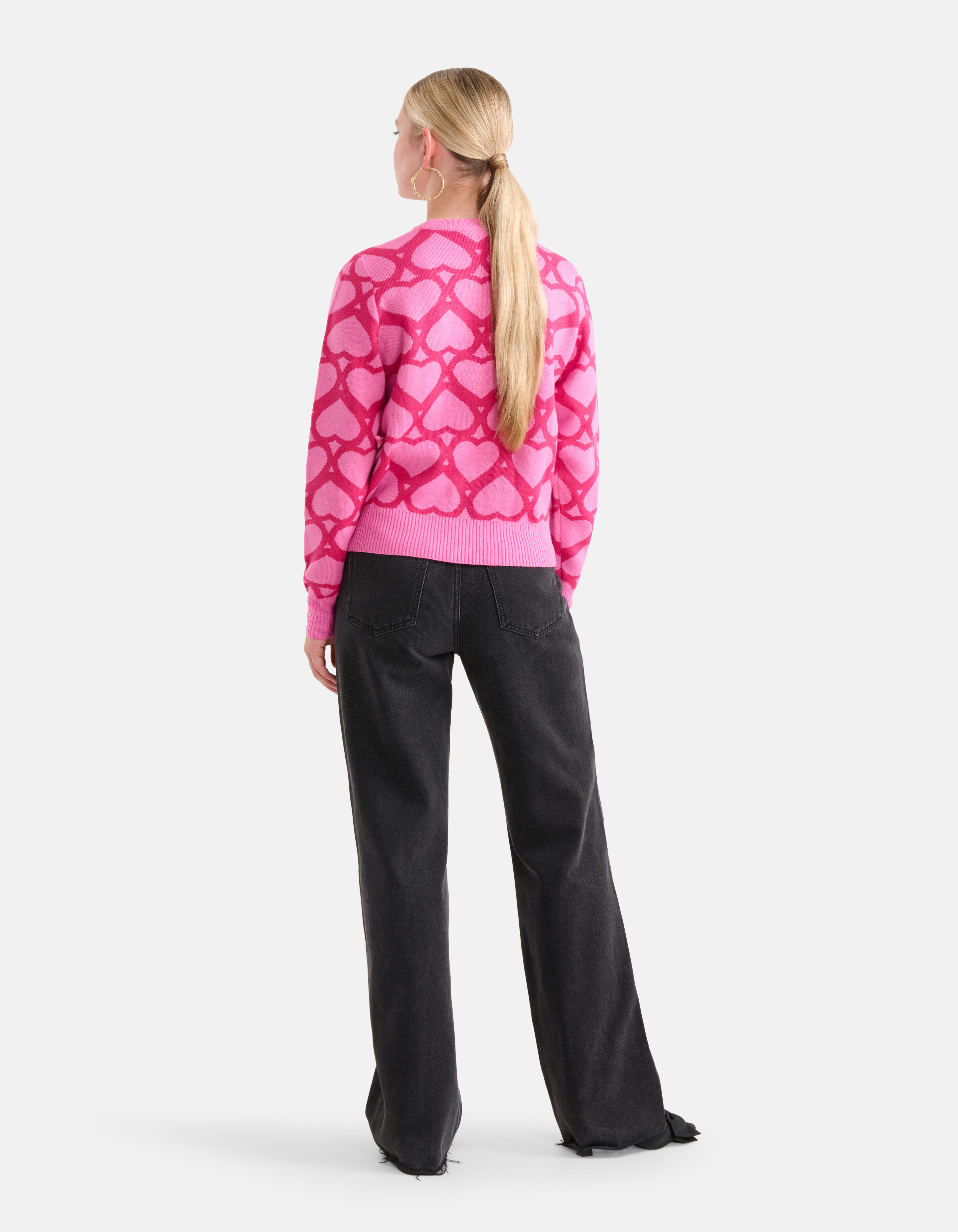 Printed Jacquard Trui Roze SHOEBY WOMEN